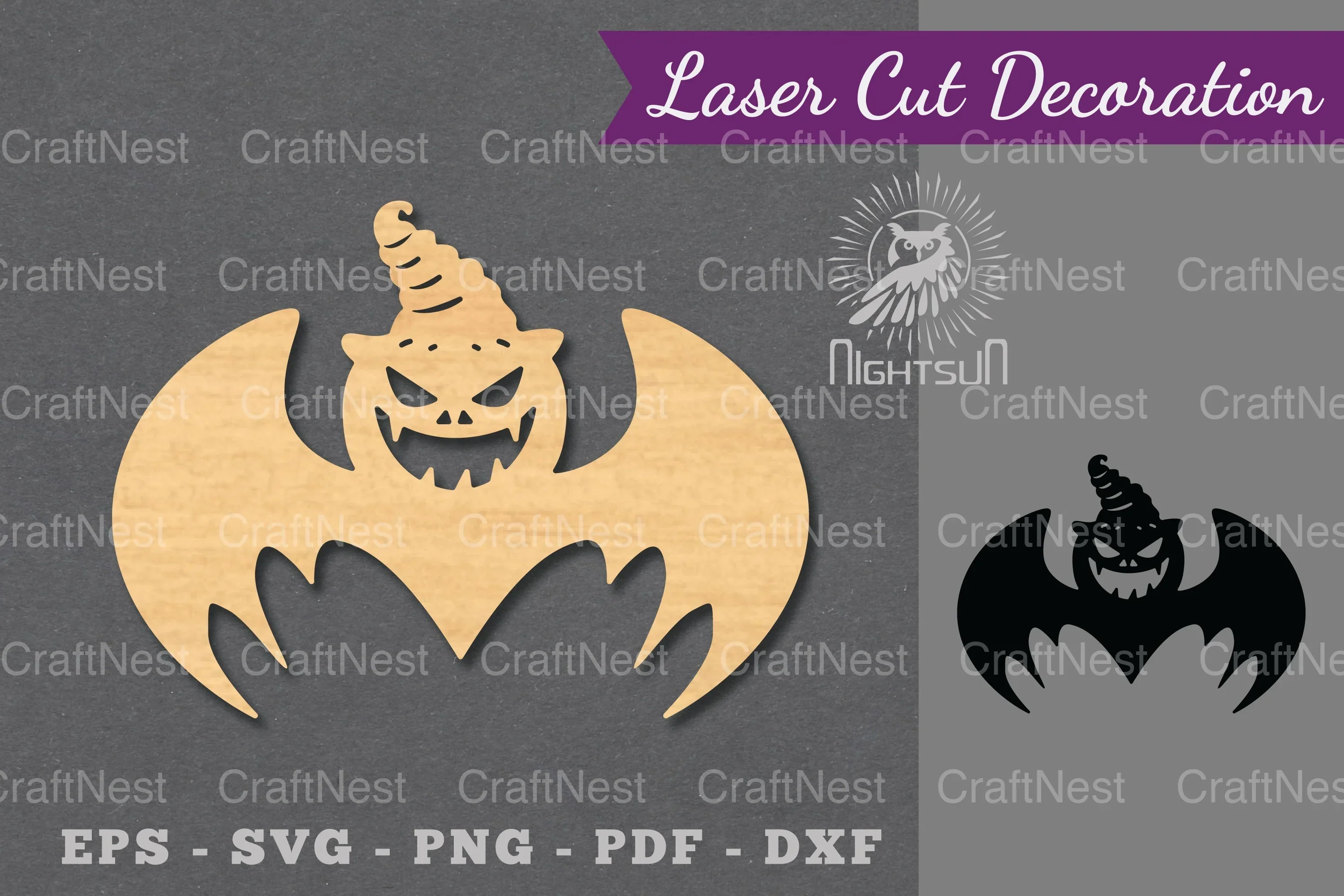 Halloween Bat Laser Cut Decoration Bundle