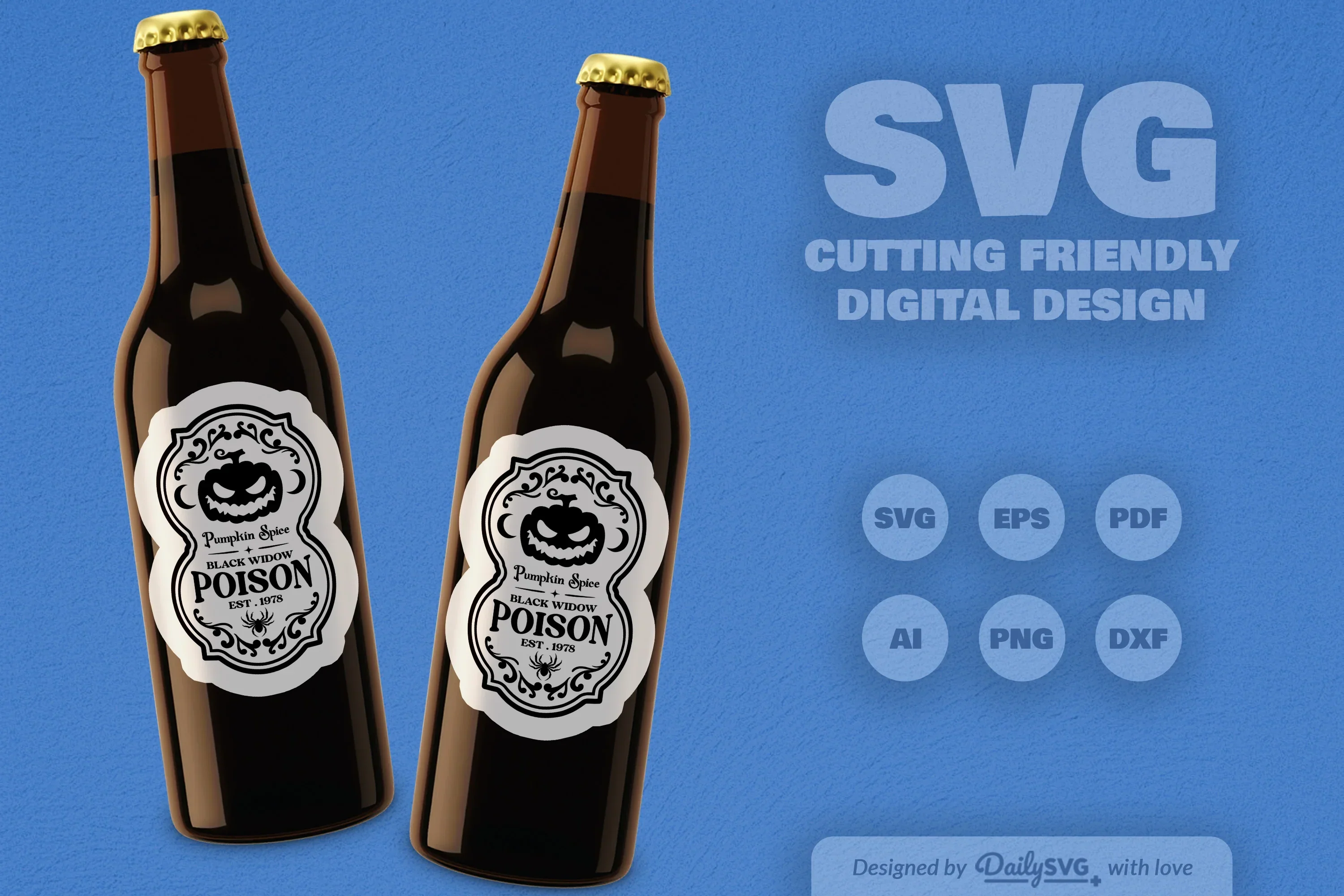 Halloween Bottle Label SVG Bundle - Image 6