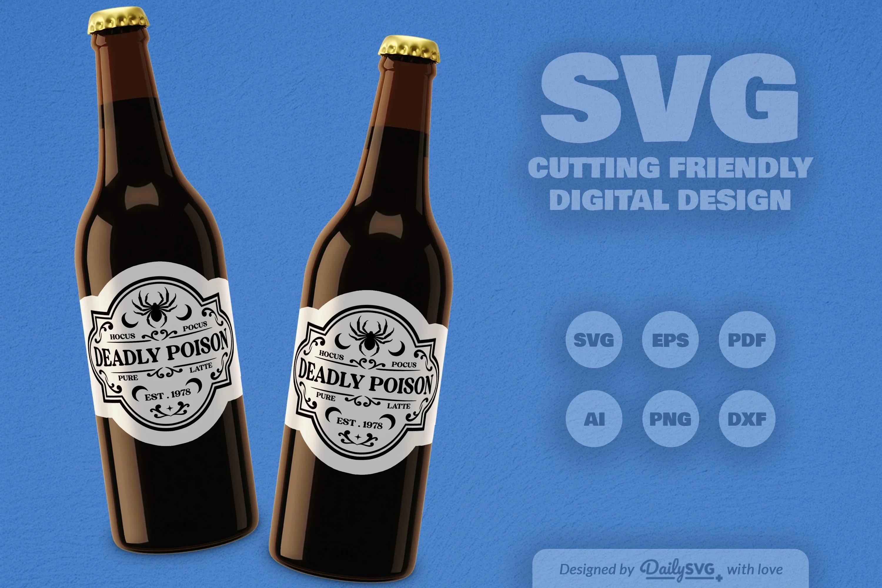 Halloween Bottle Label SVG Bundle - Image 6