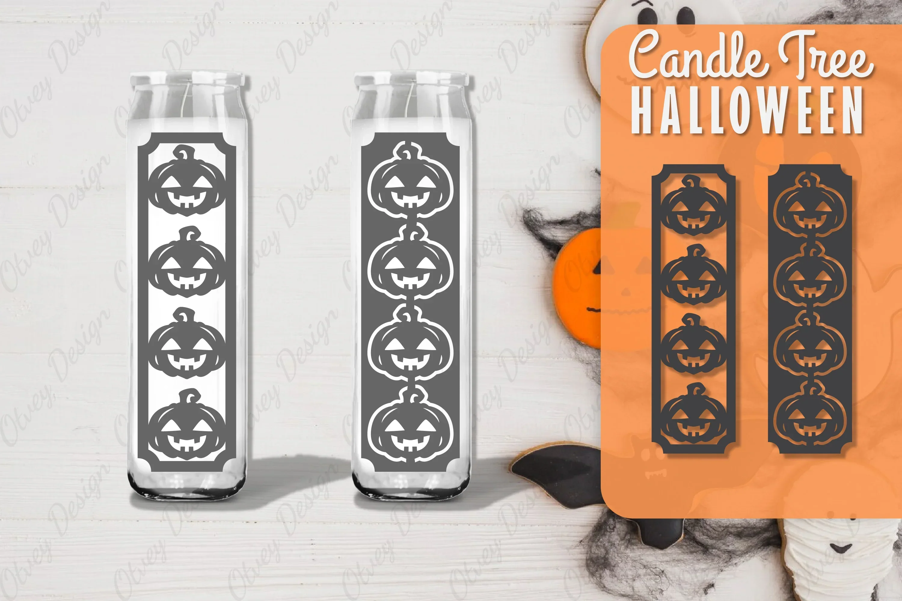 Halloween Candle Tree Design SVG Bundle
