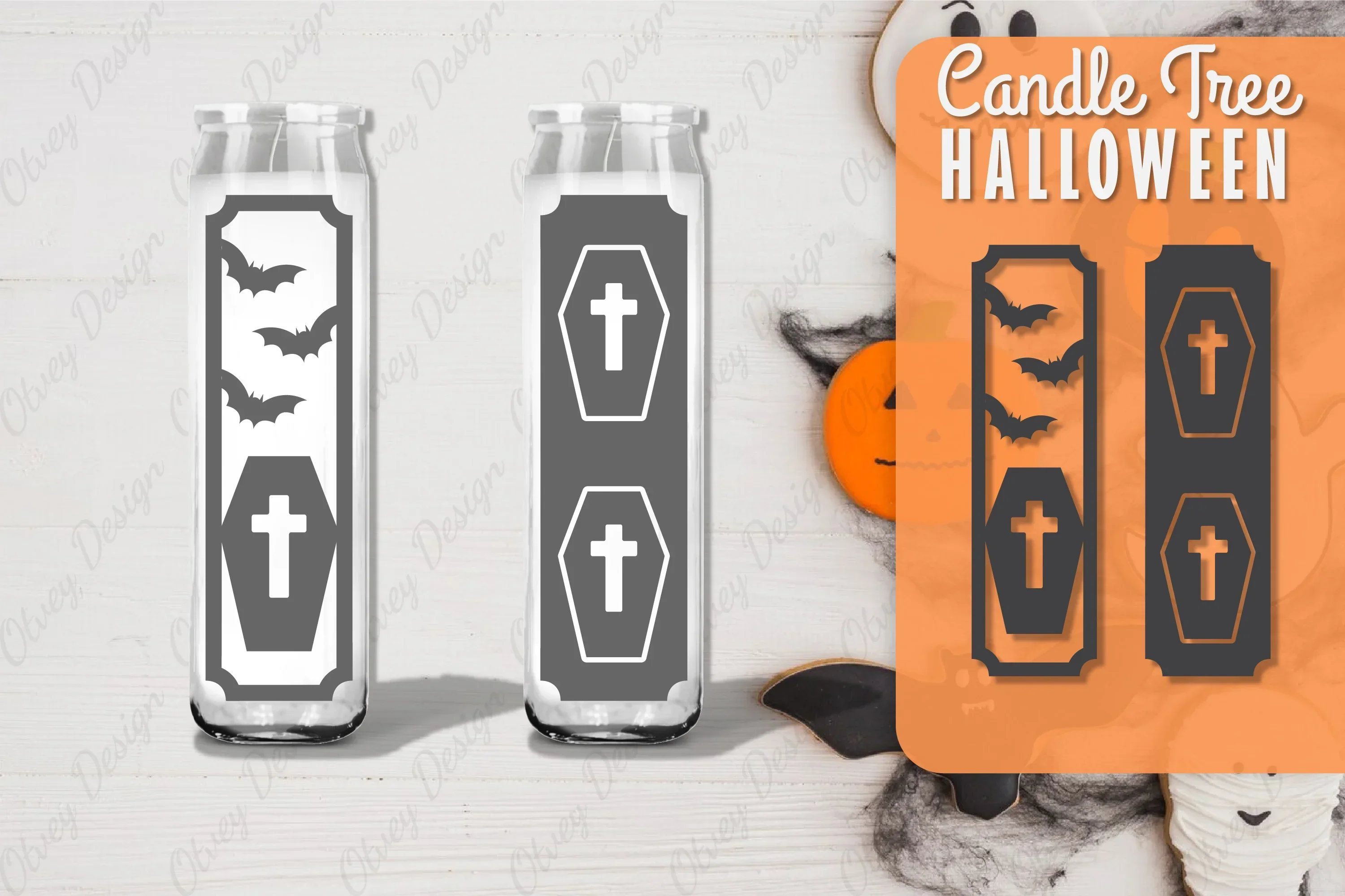 Halloween Candle Tree Design SVG Bundle