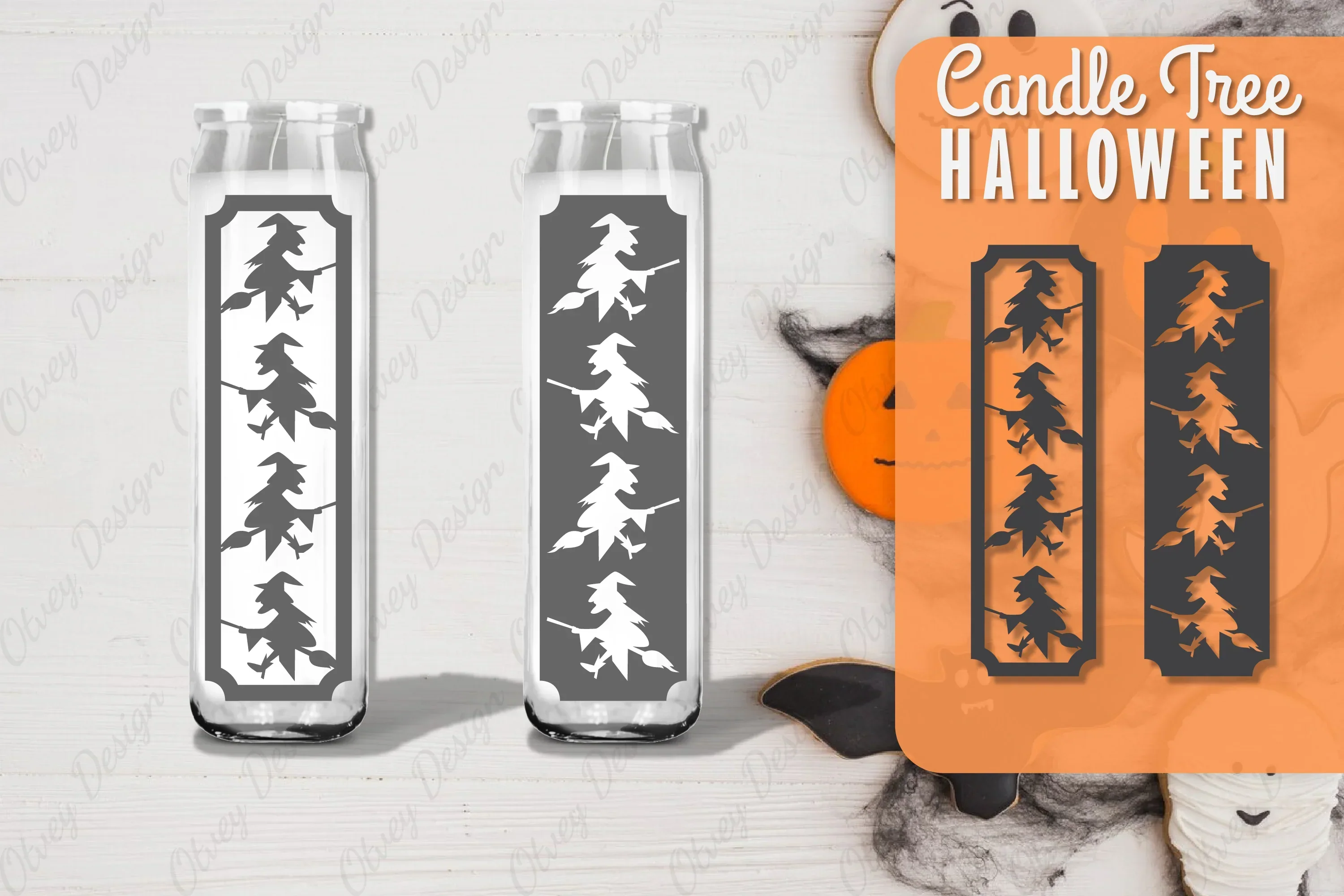 Halloween Candle Tree Design SVG Bundle