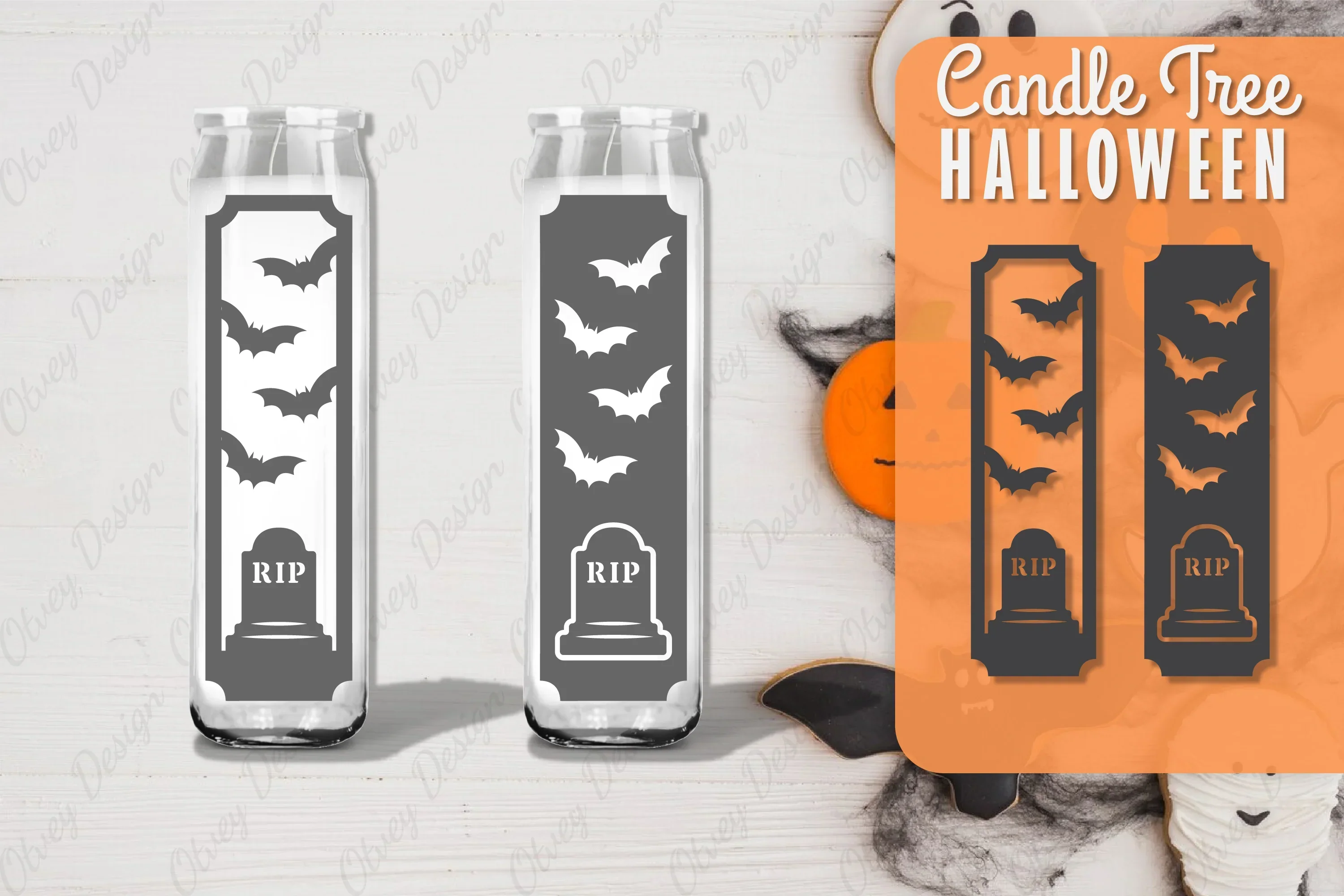 Halloween Candle Tree Design SVG Bundle