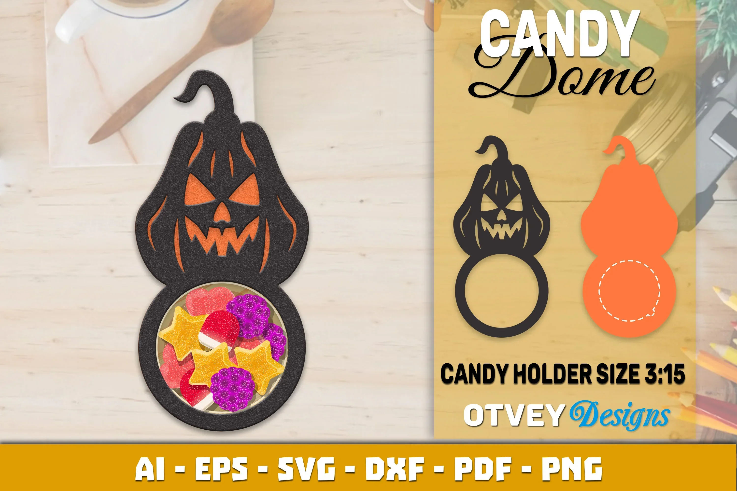 Halloween Candy Dome Designs SVG Bundle