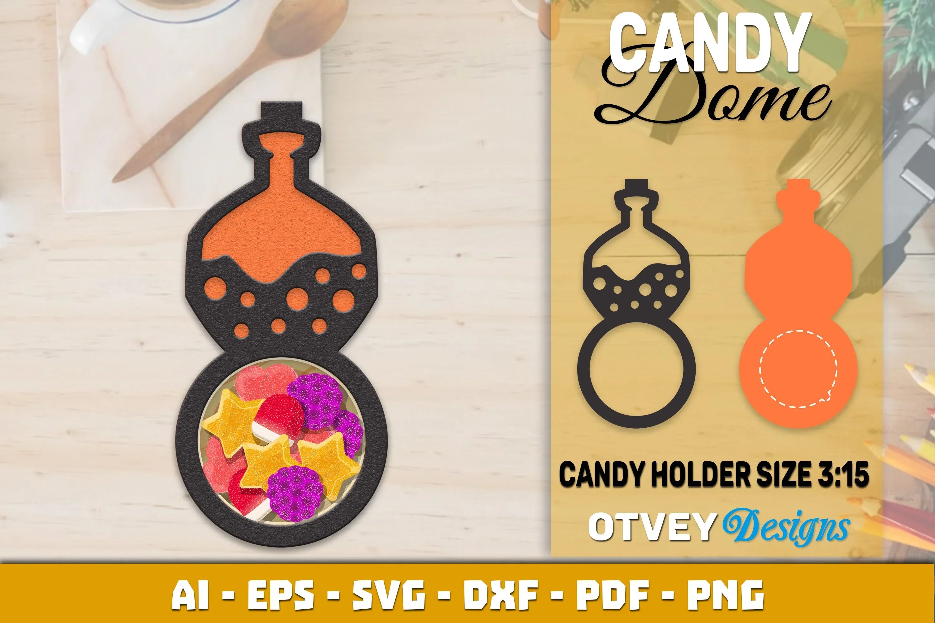 Halloween Candy Dome Designs SVG Bundle