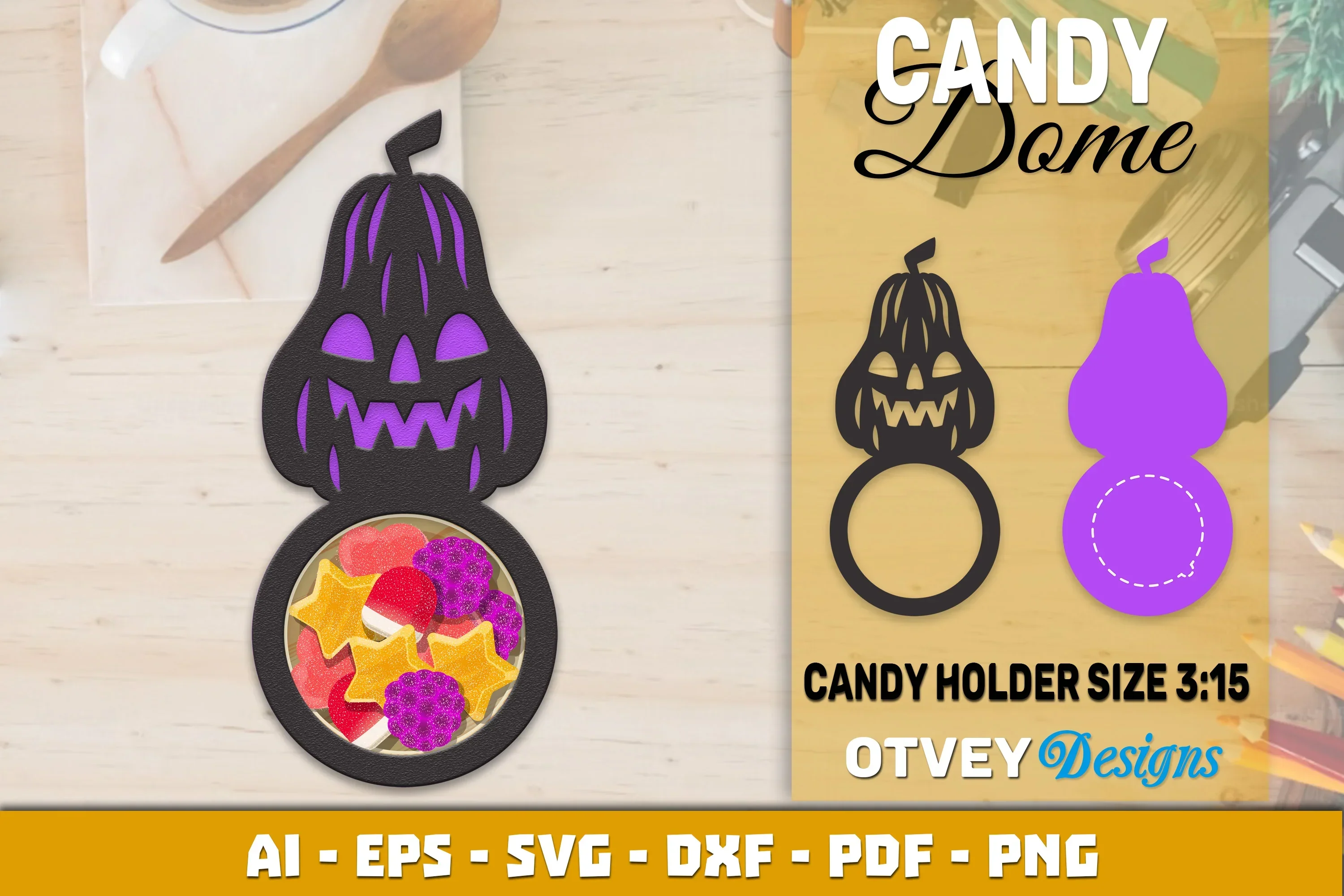Halloween Candy Dome Designs SVG Bundle