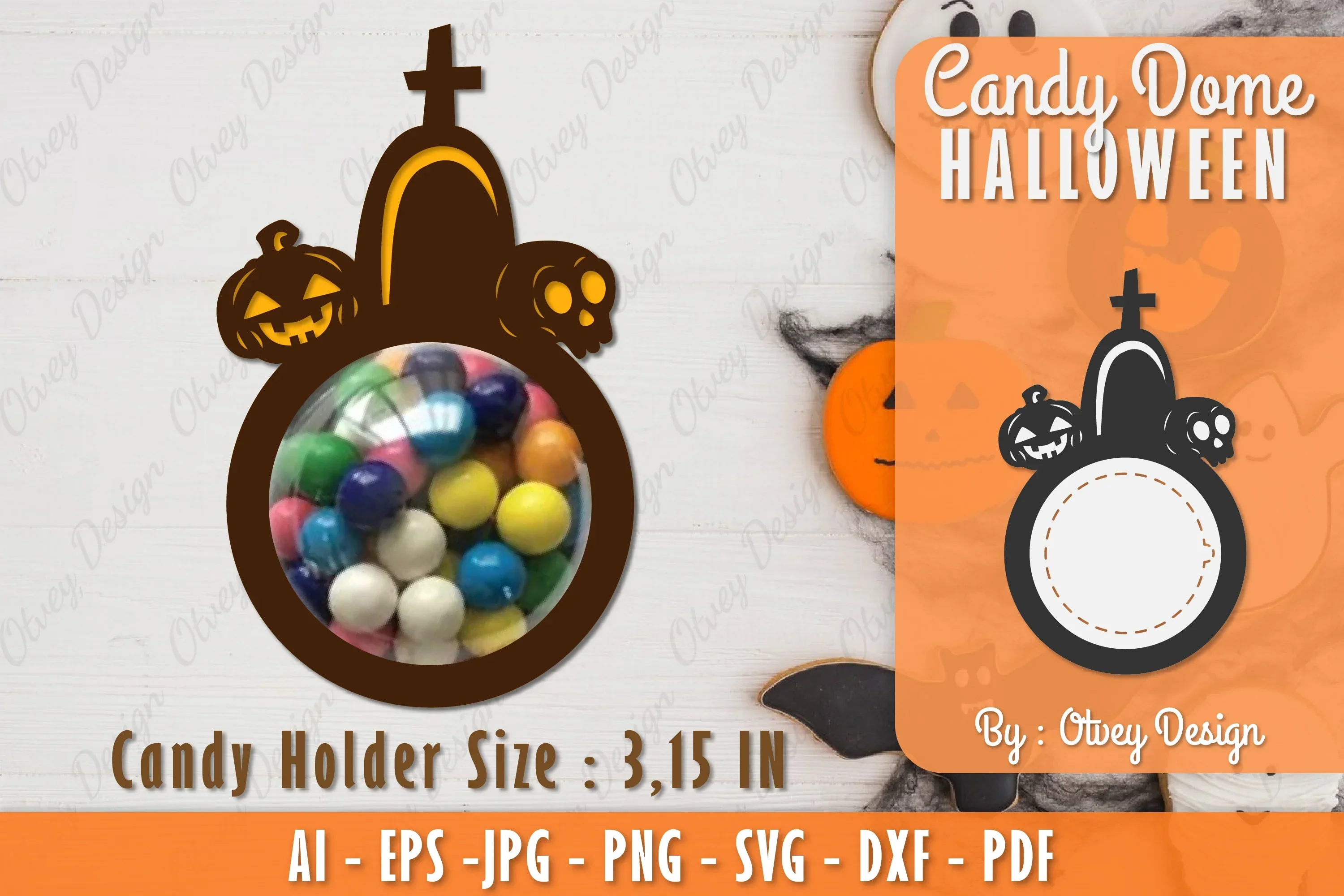 Halloween Candy Dome SVG Bundle
