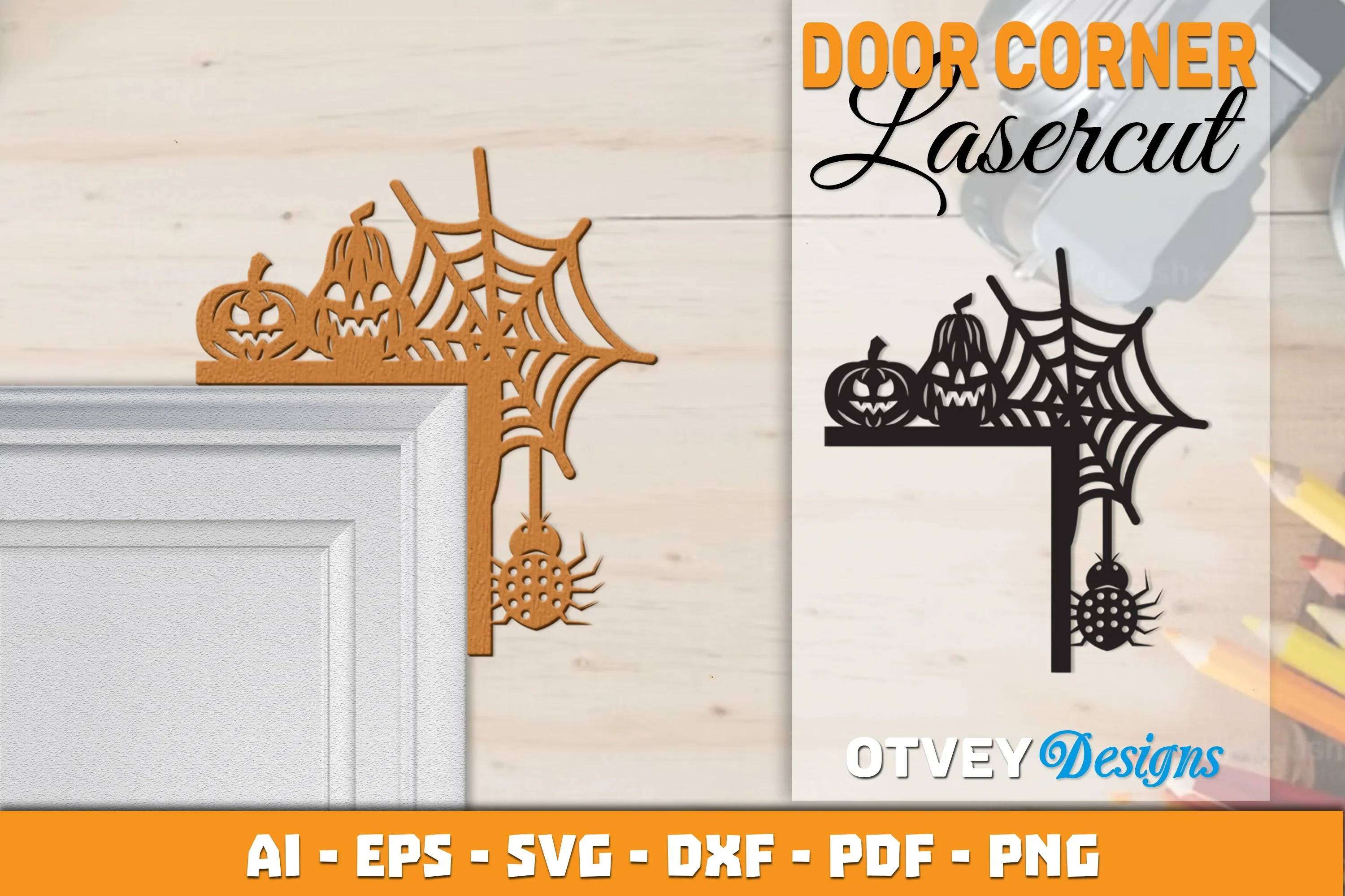 Halloween Door Corner Lasercut SVG Bundle