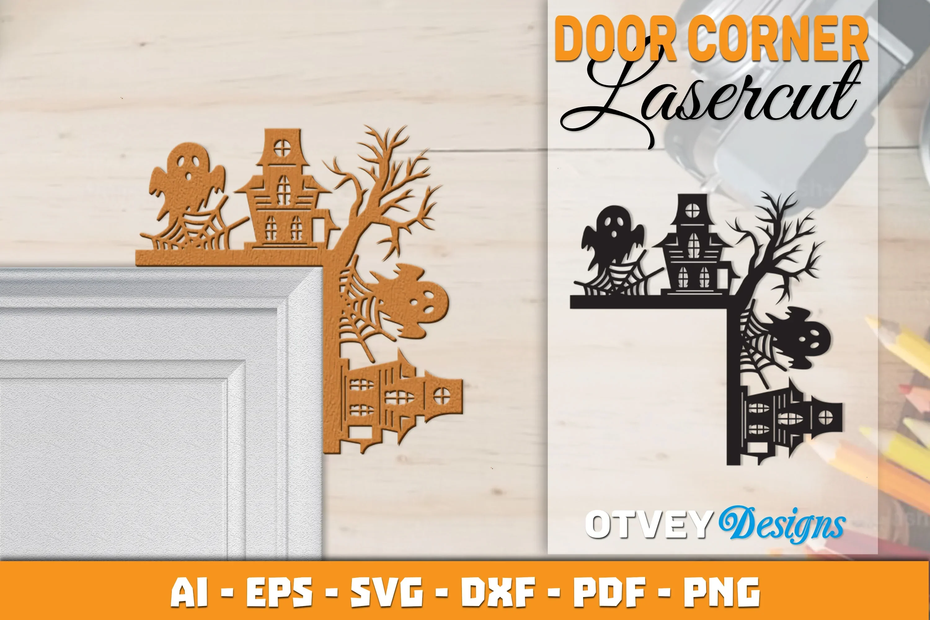 Halloween Door Corner Lasercut SVG Bundle