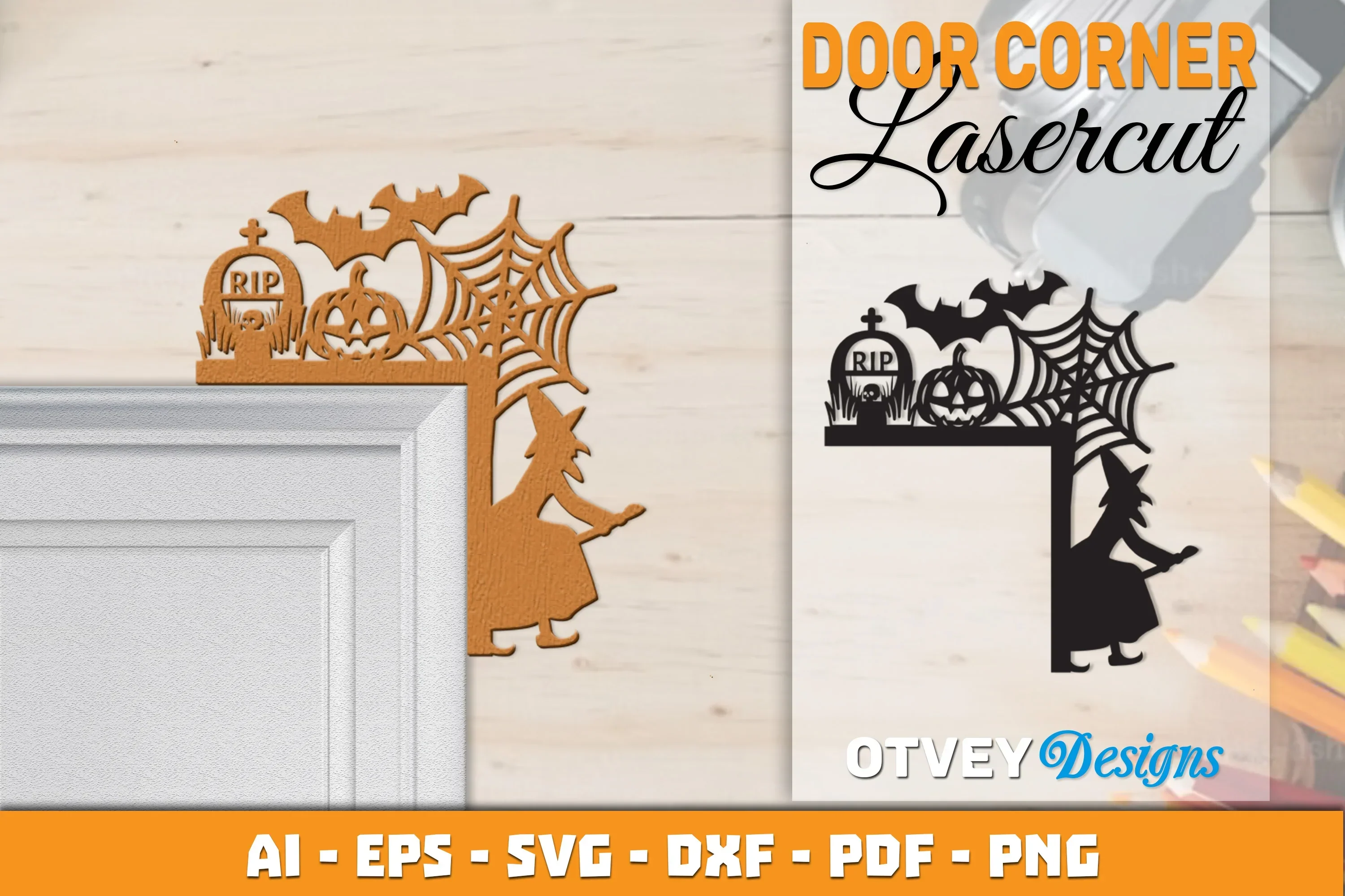 Halloween Door Corner Lasercut SVG Bundle