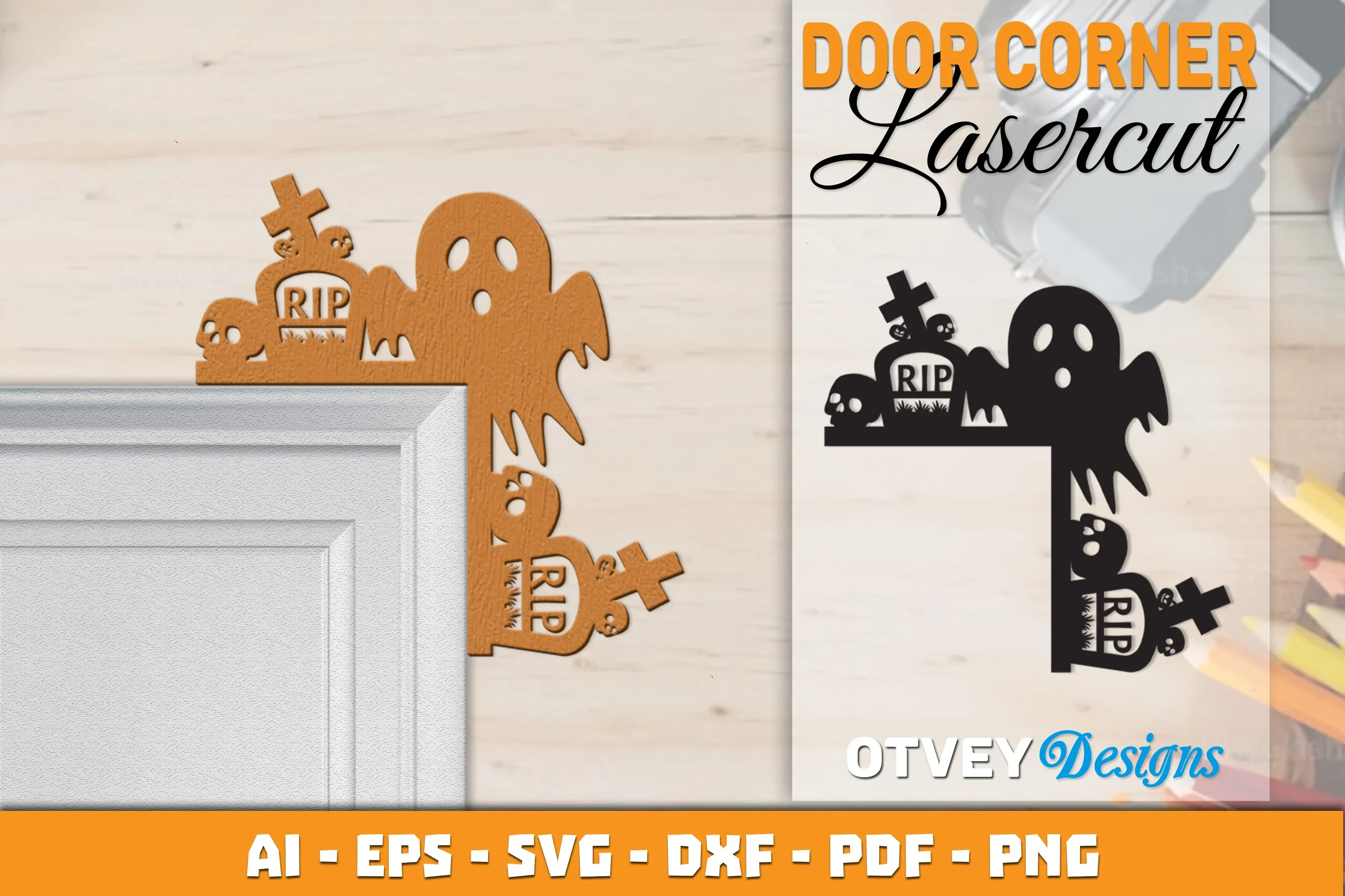 Halloween Door Corner Lasercut SVG Bundle