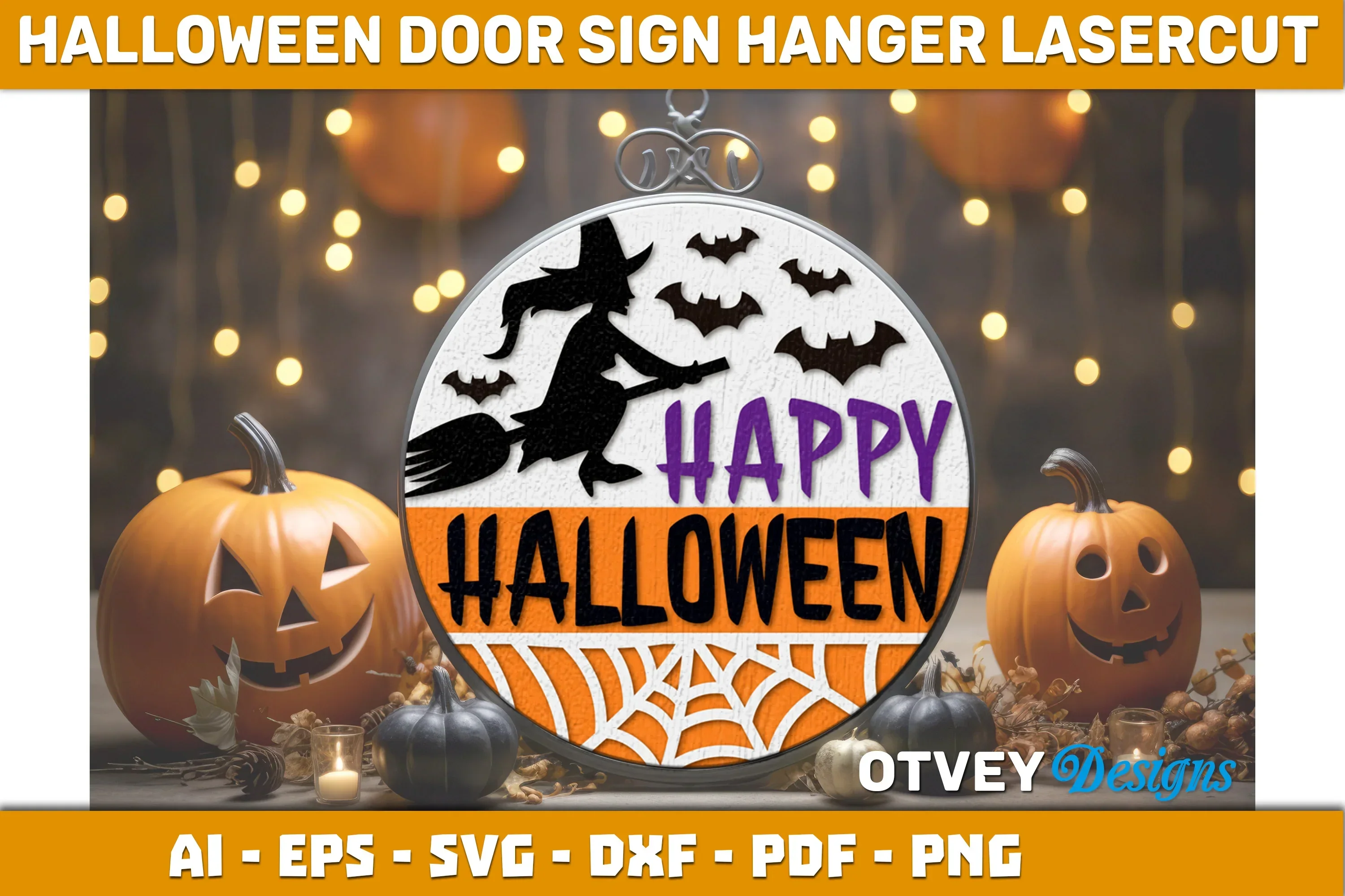 Halloween Door Hanger Sign SVG Bundle