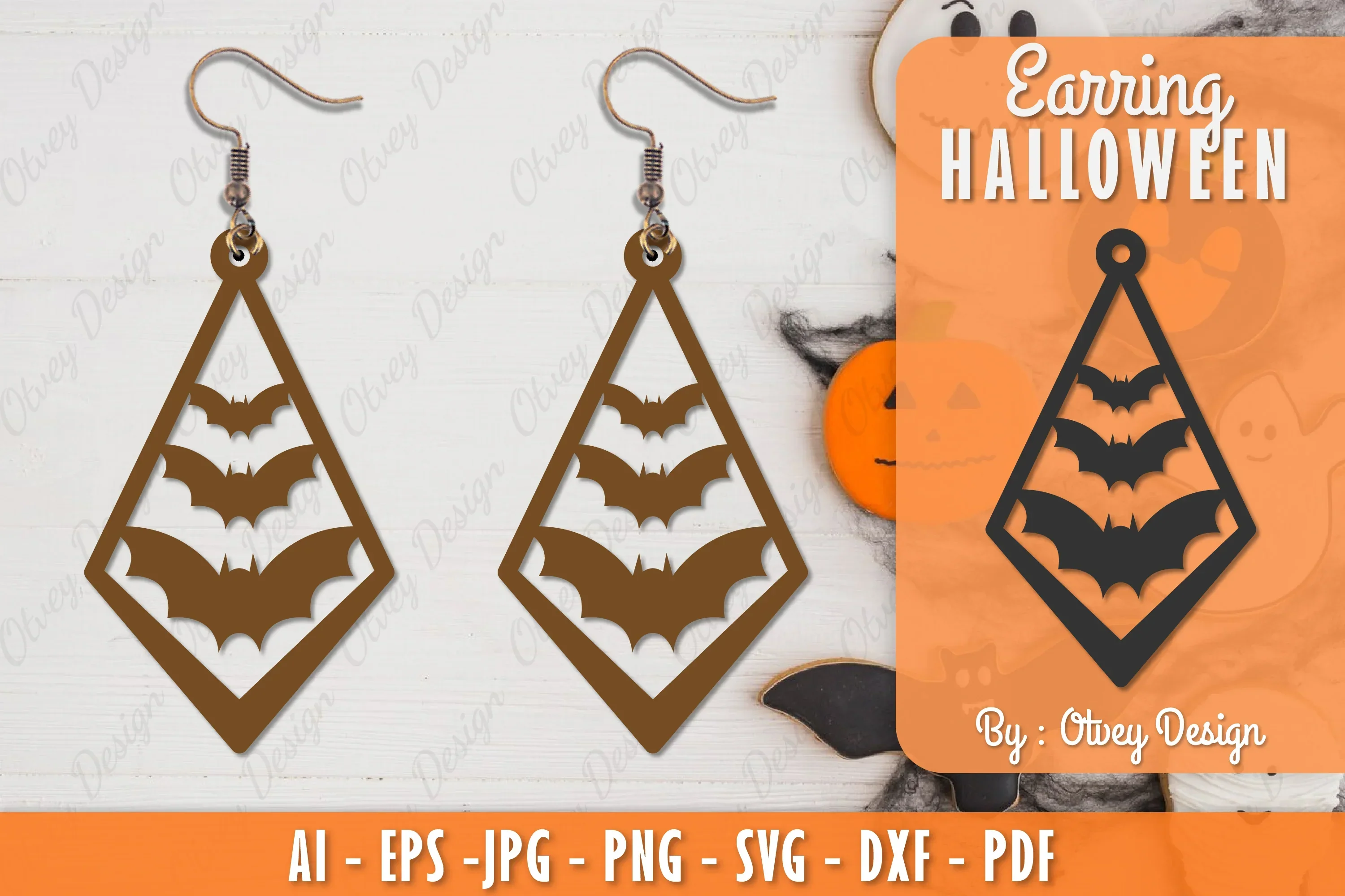 Halloween Earring Lasercut SVG Bundle