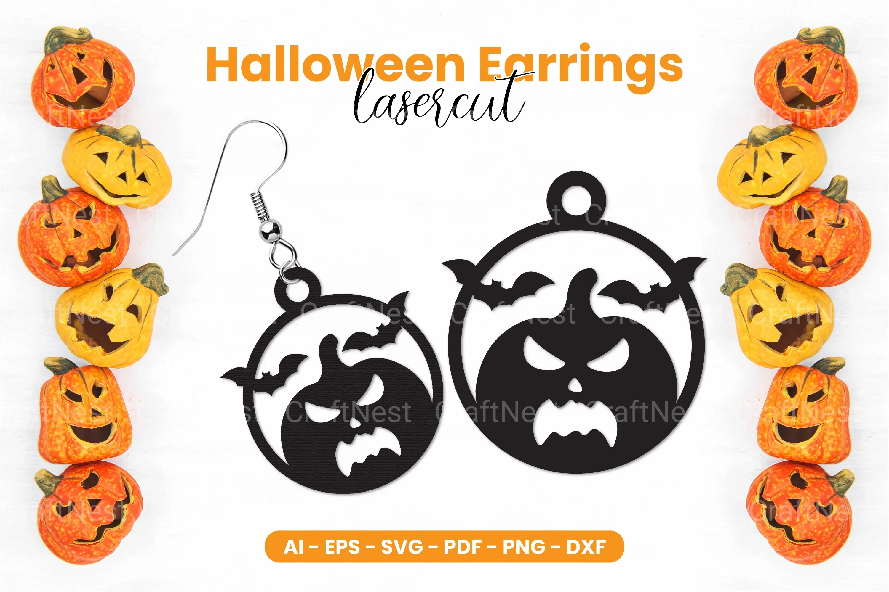 Halloween Earrings Laser Cut SVG Bundle