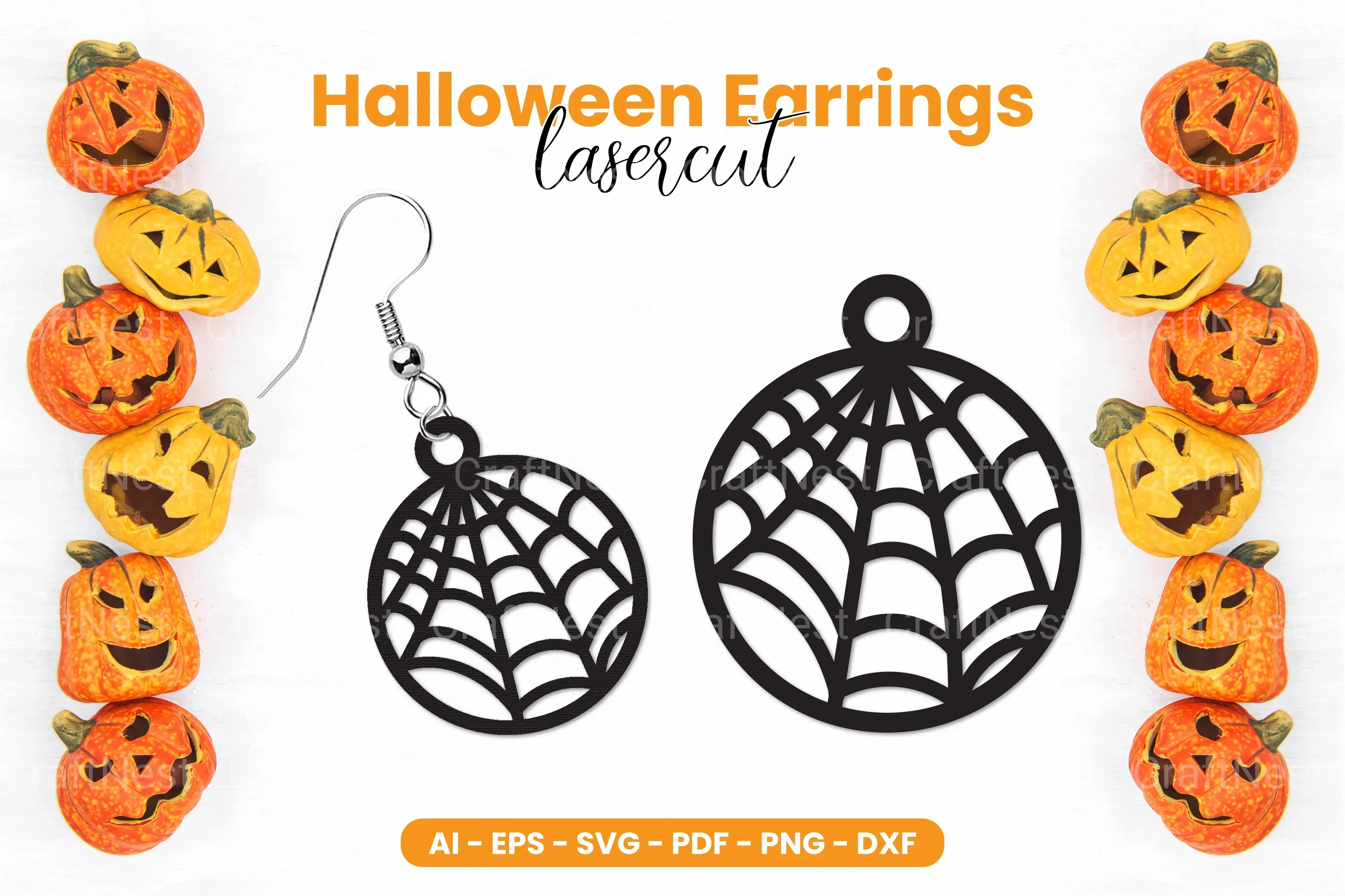 Halloween Earrings Laser Cut SVG Bundle