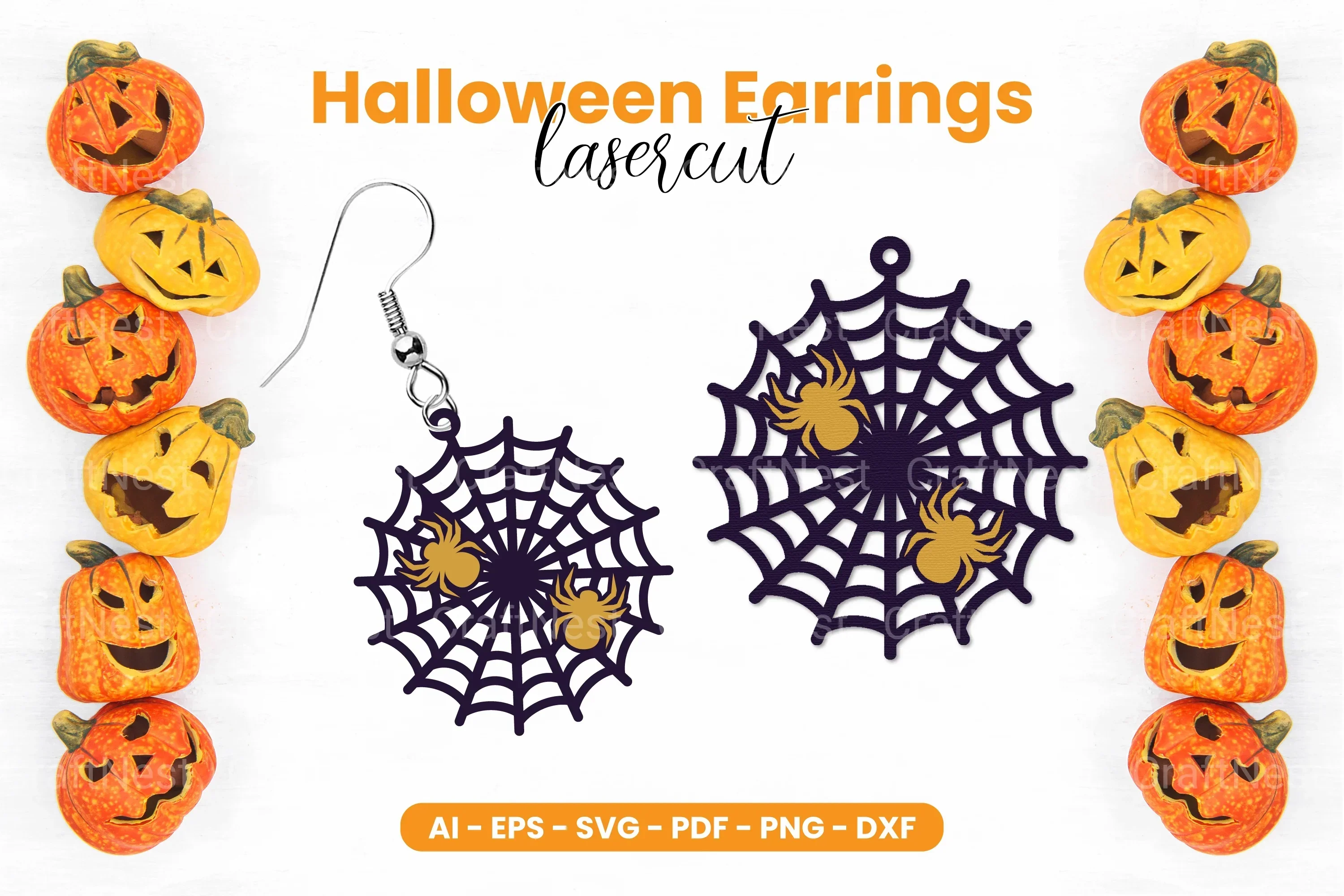 Halloween Earrings Lasercut SVG Bundle