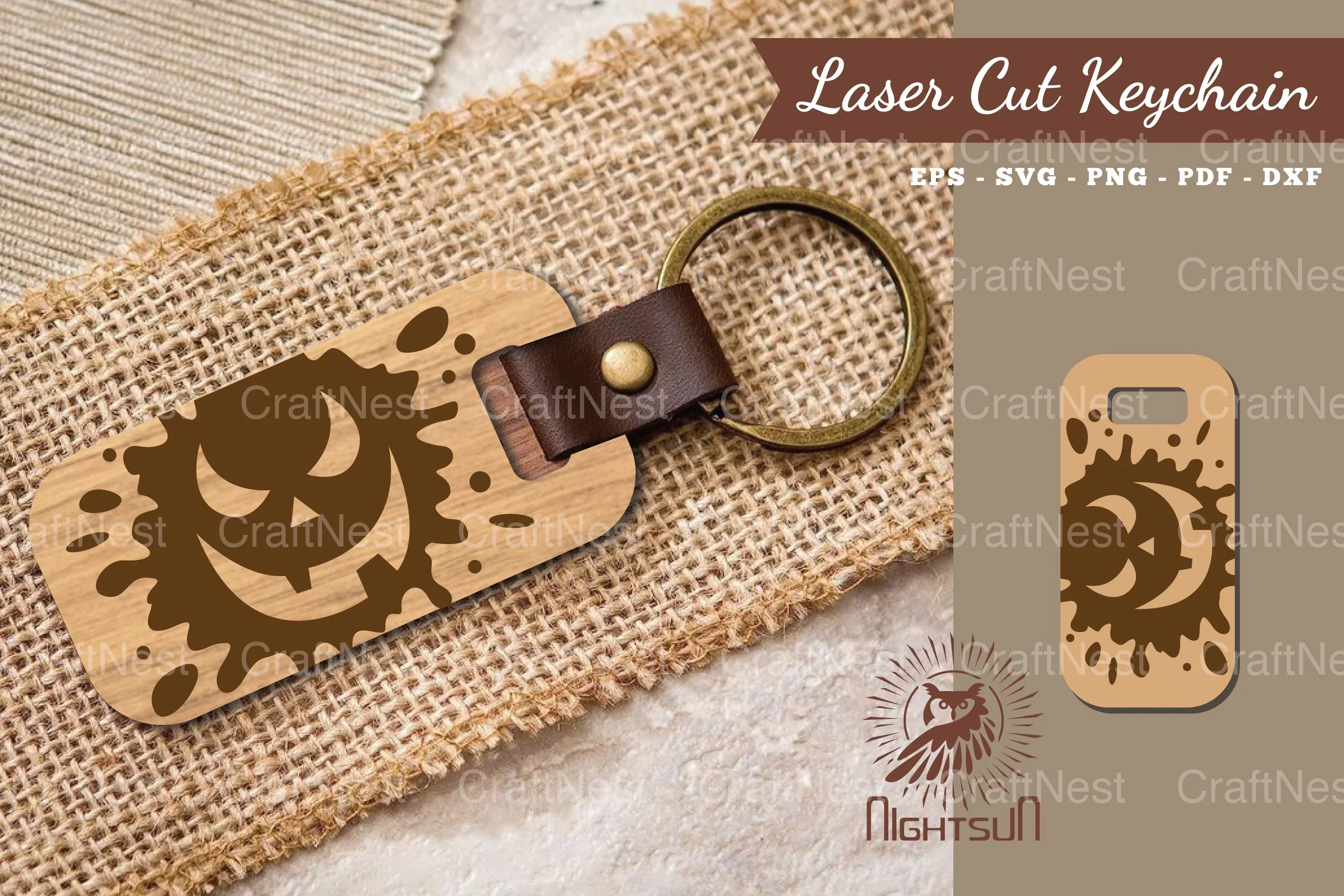 Halloween Face Laser Cut Keychain Bundle