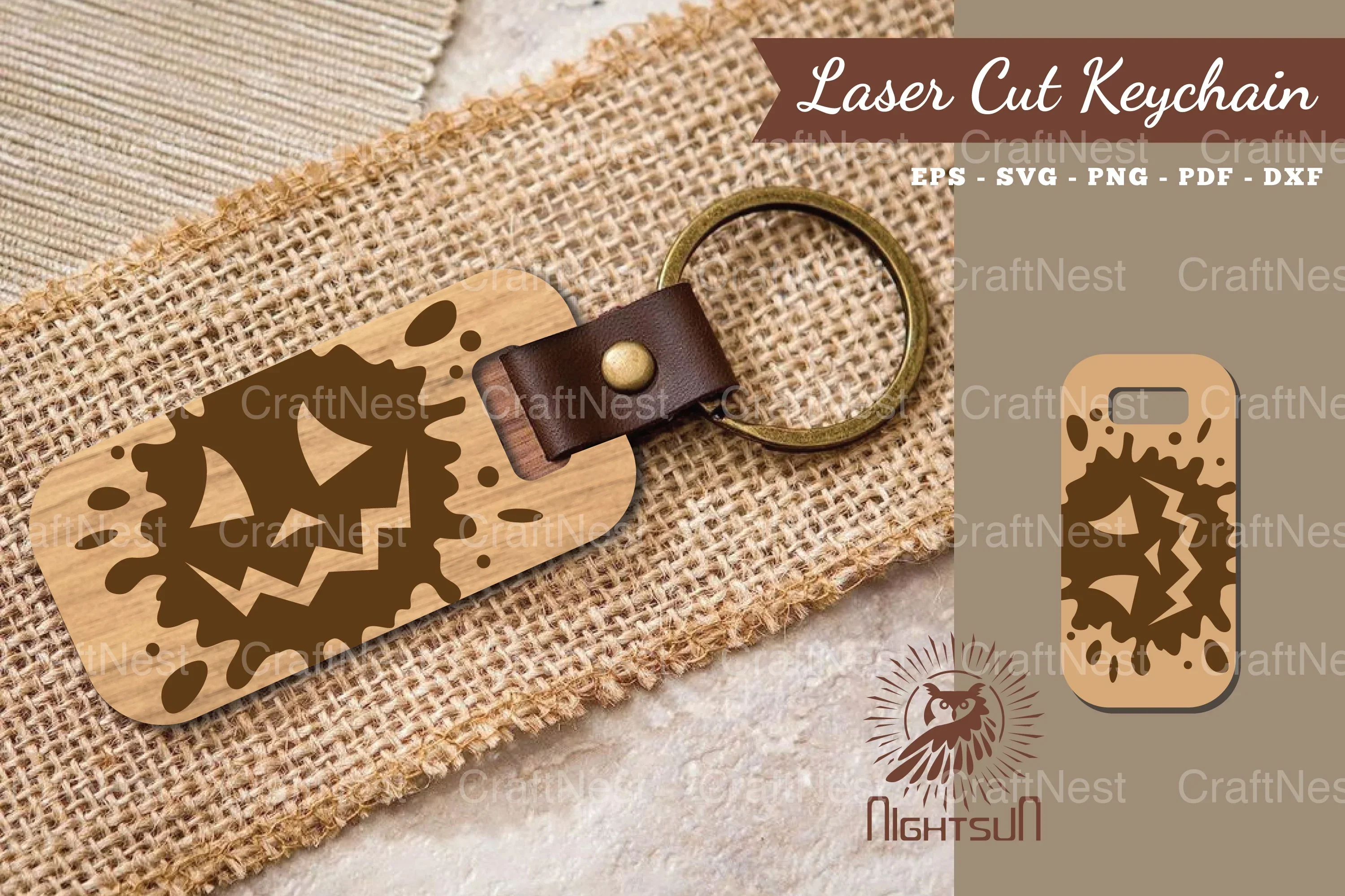Halloween Face Laser Cut Keychain Bundle