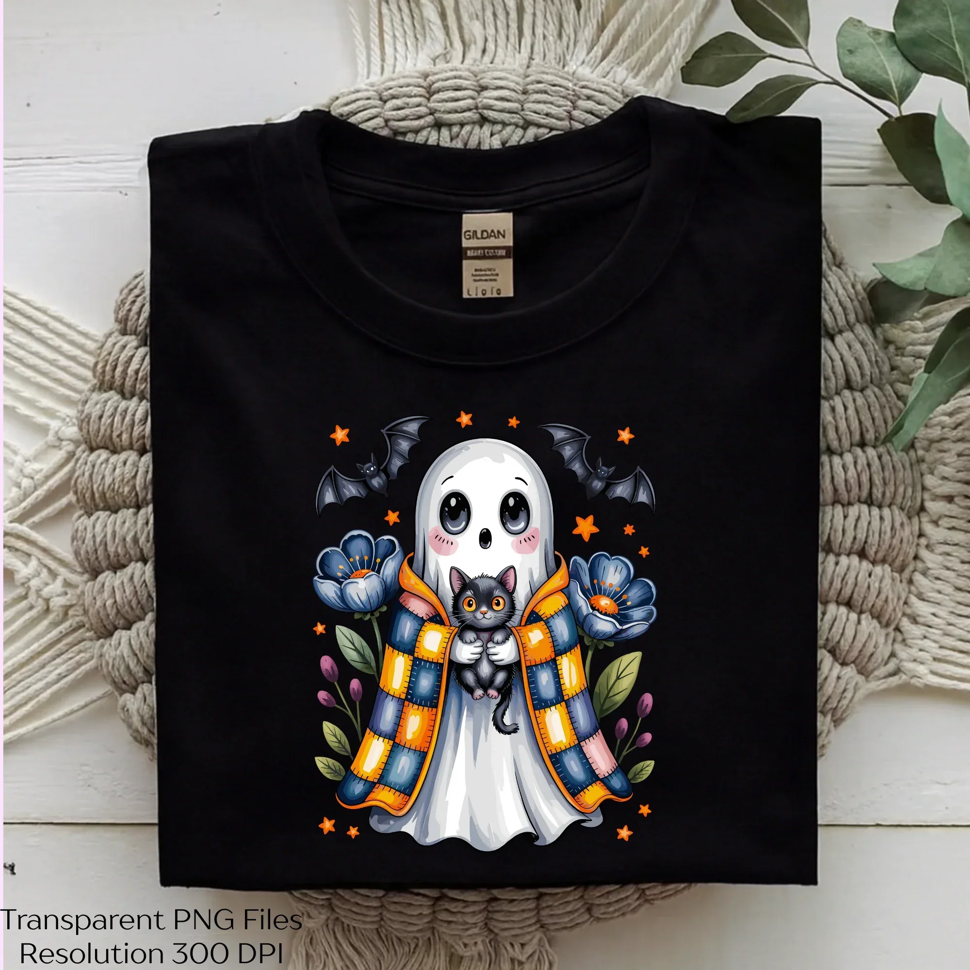Halloween Ghost Black Cat Patchwork SVG Bundle