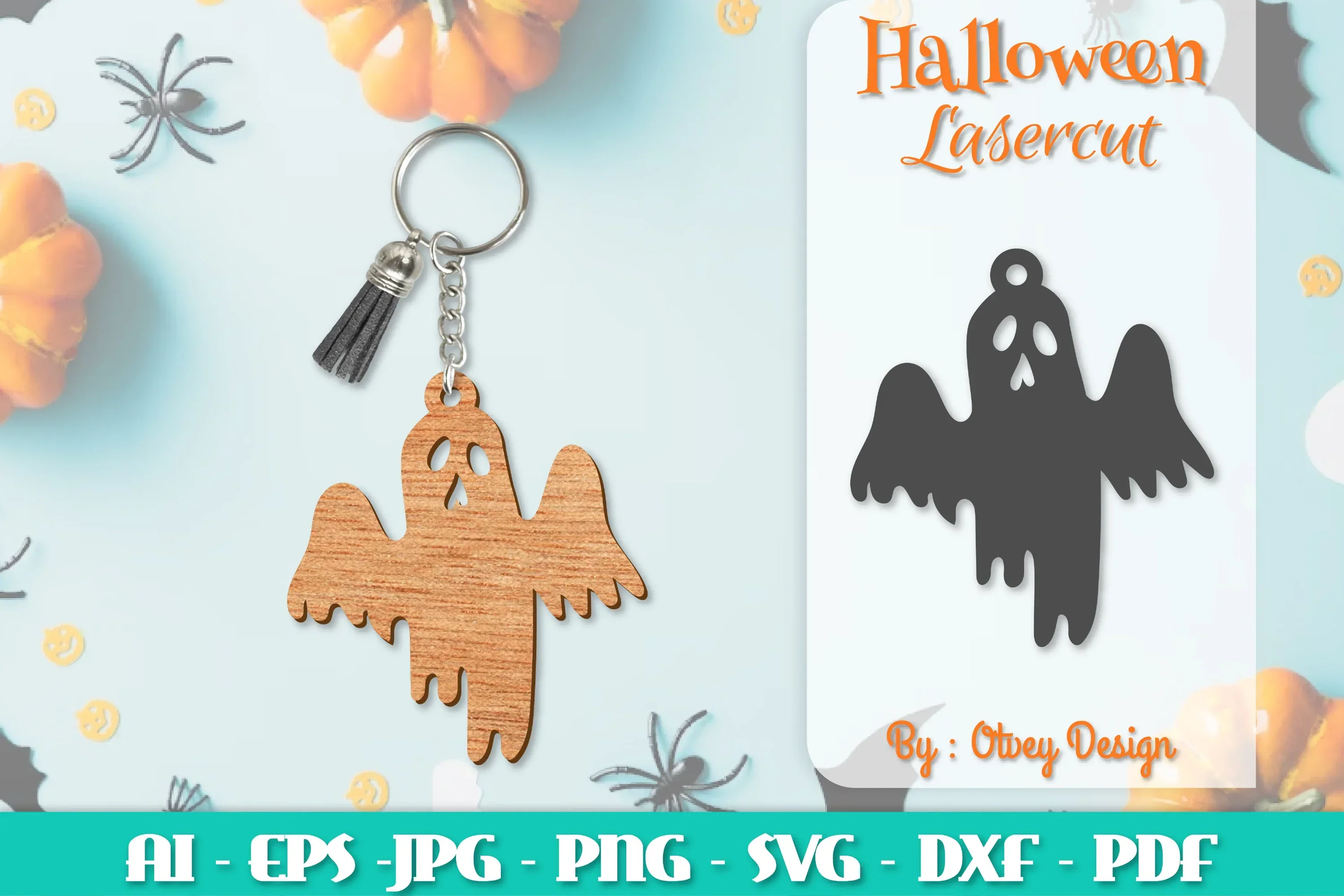 Halloween Keychain Lasercut SVG Bundle