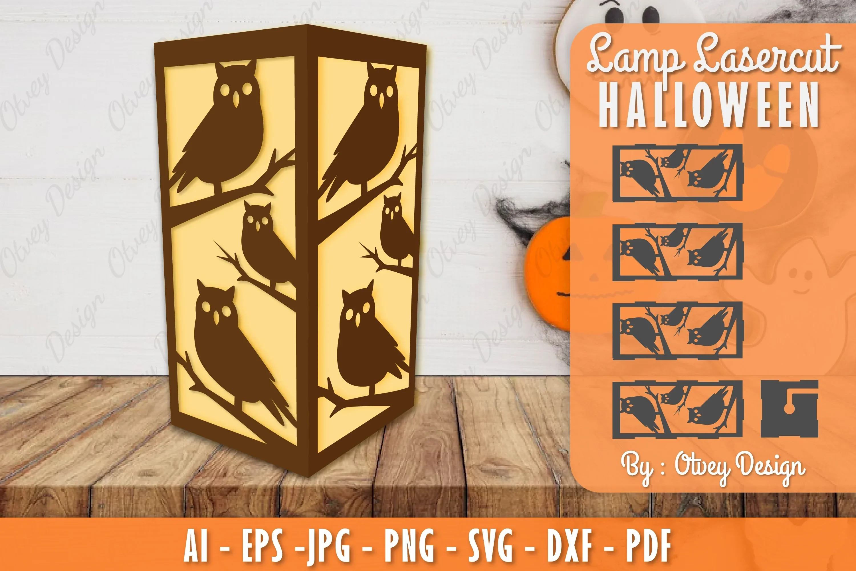 Halloween Lamp Lasercut SVG Bundle