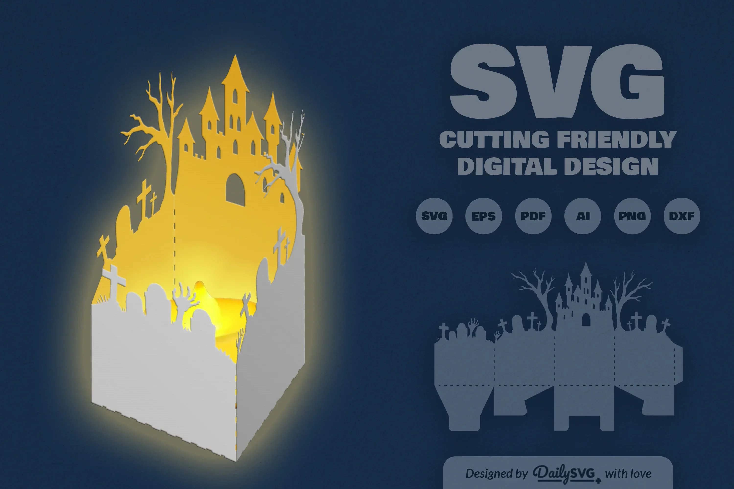 Halloween Lantern Papercut Clipart Daily SVG Bundle - Image 10