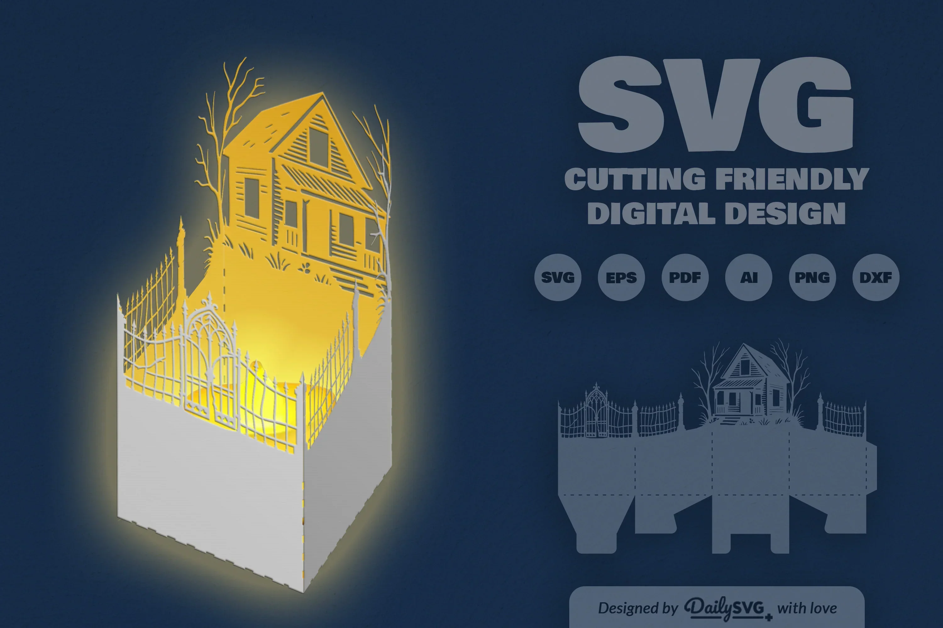 Halloween Lantern Papercut Clipart Daily SVG Bundle - Image 5