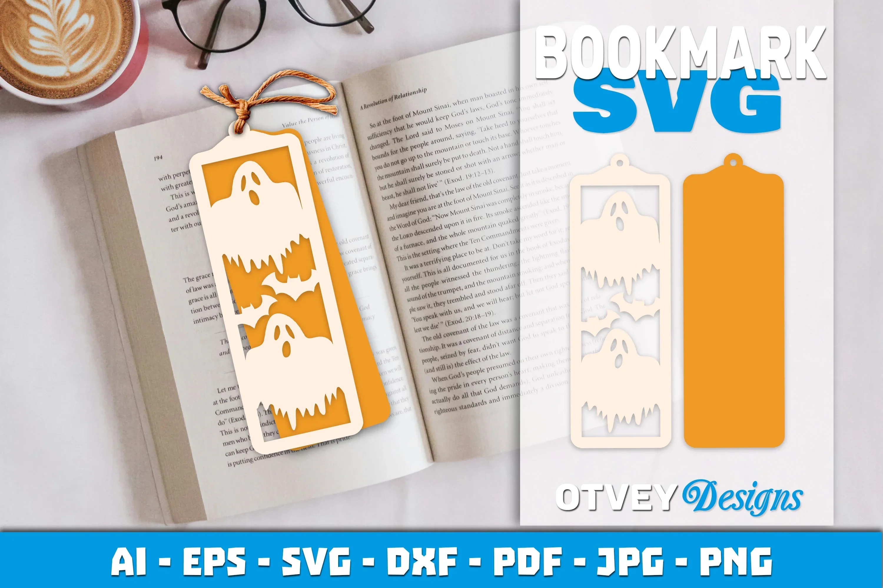 Halloween Lasercut Bookmark SVG Bundle