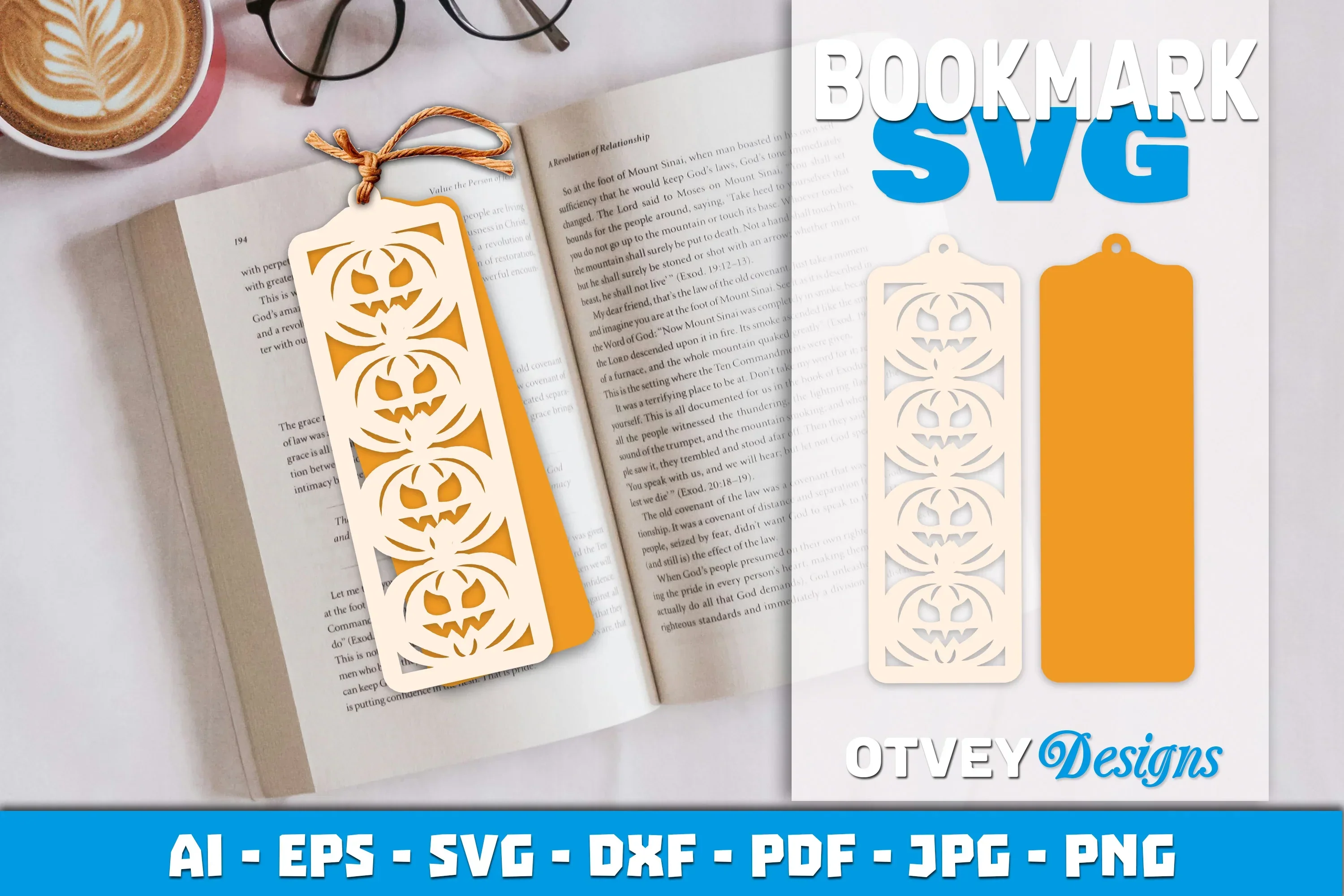 Halloween Lasercut Bookmark SVG Bundle