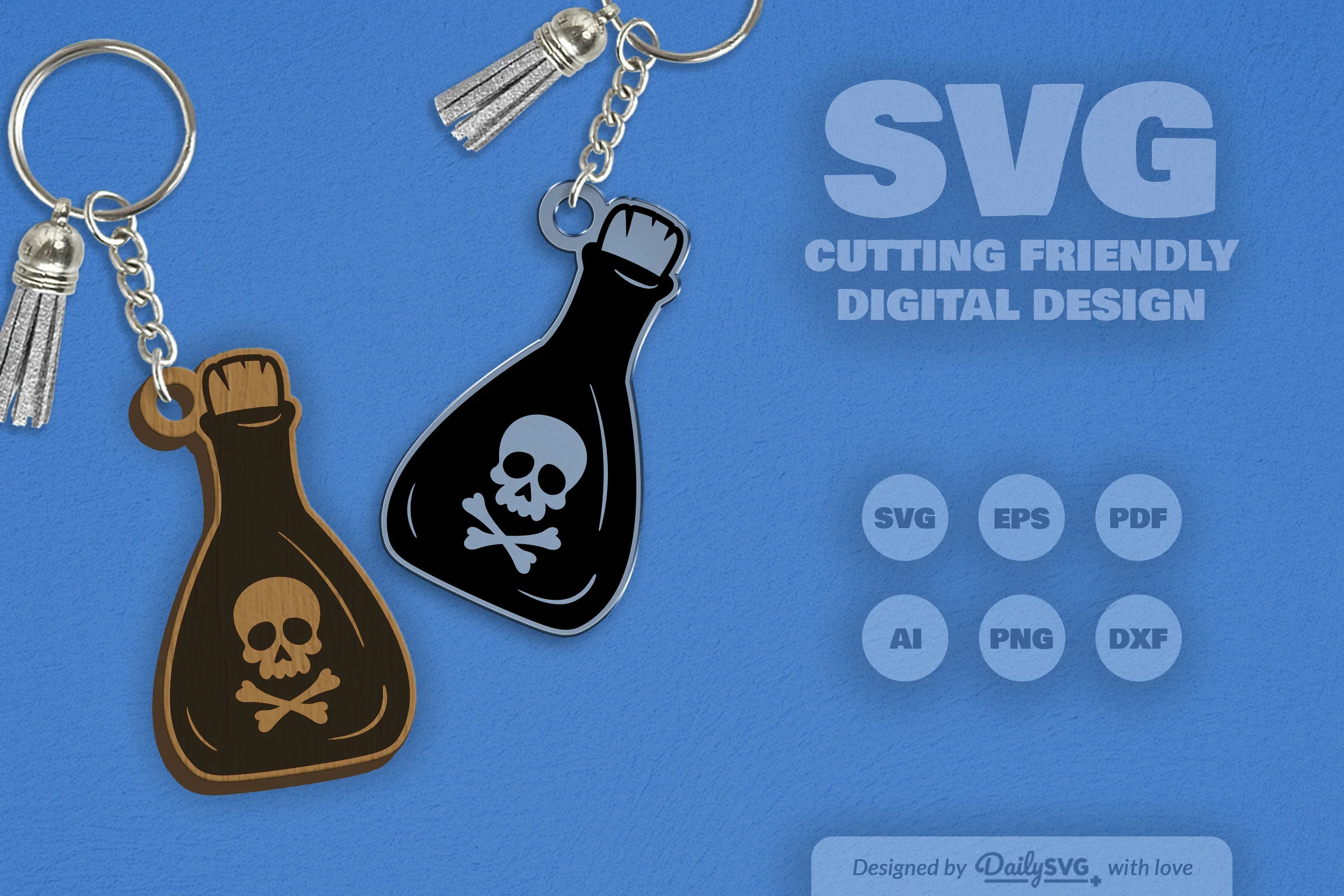 Halloween Poison Bottle Clipart - Daily SVG Bundles - Image 2