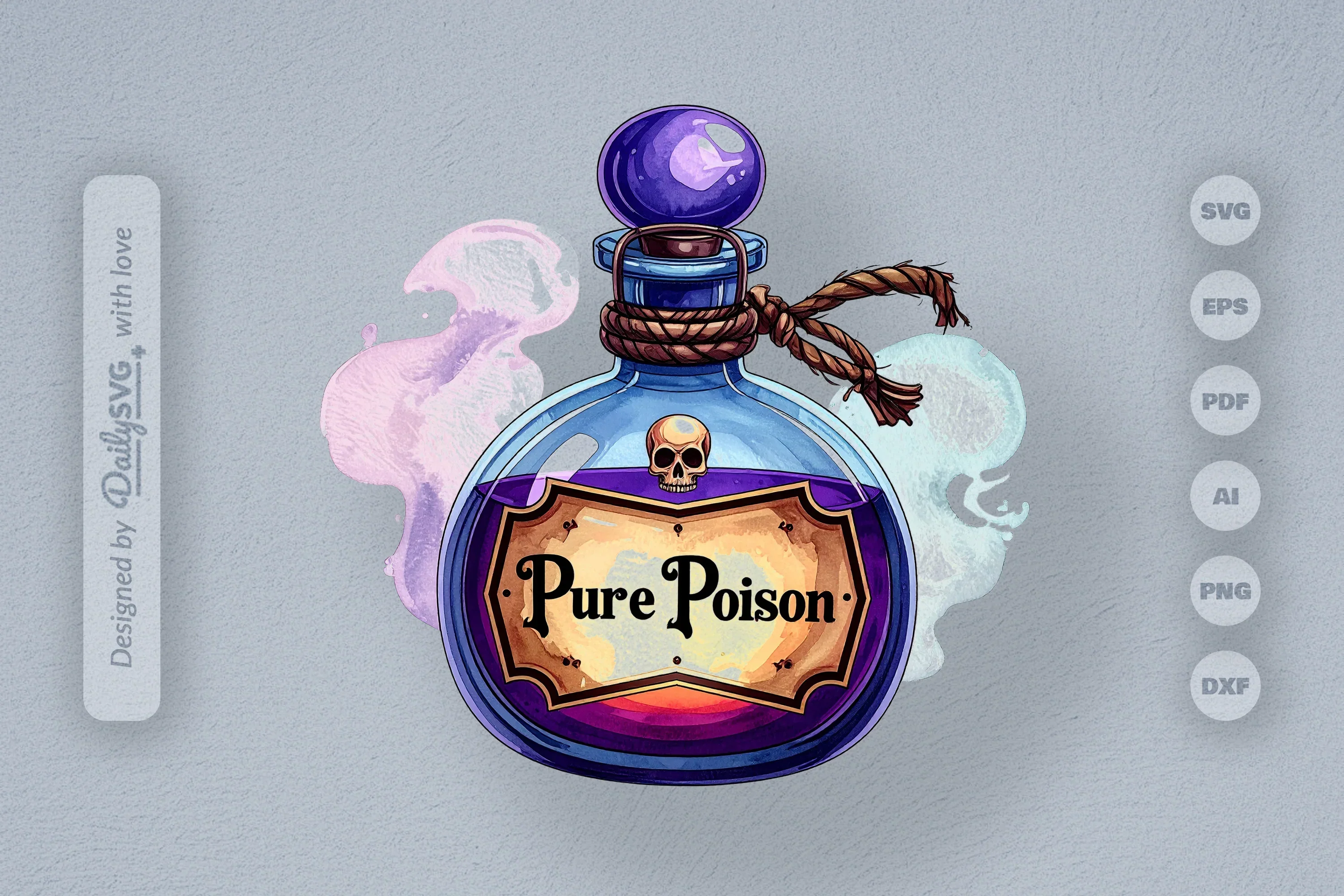 Halloween Poison Bottle Clipart SVG Bundle