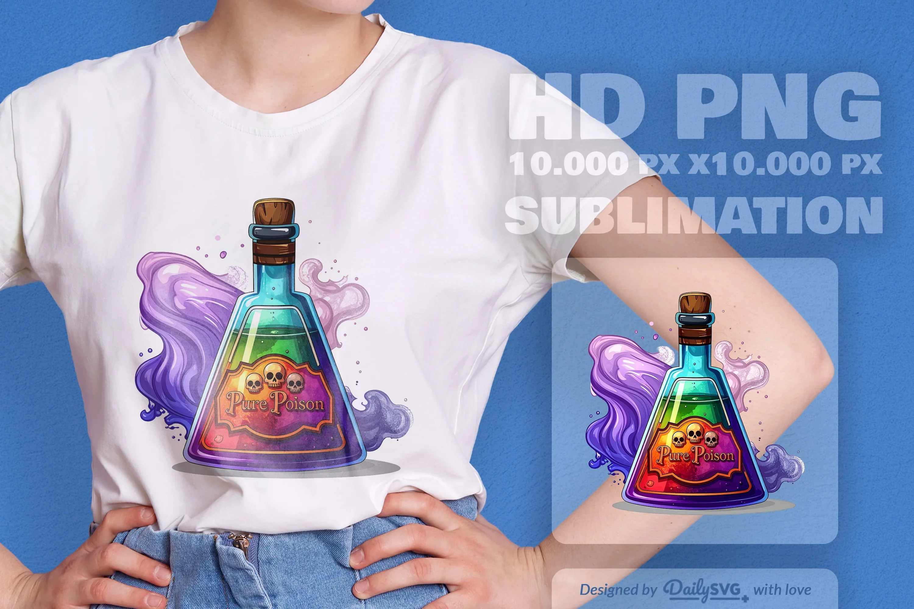 Halloween Poison Bottle Clipart SVG Bundle - Image 2