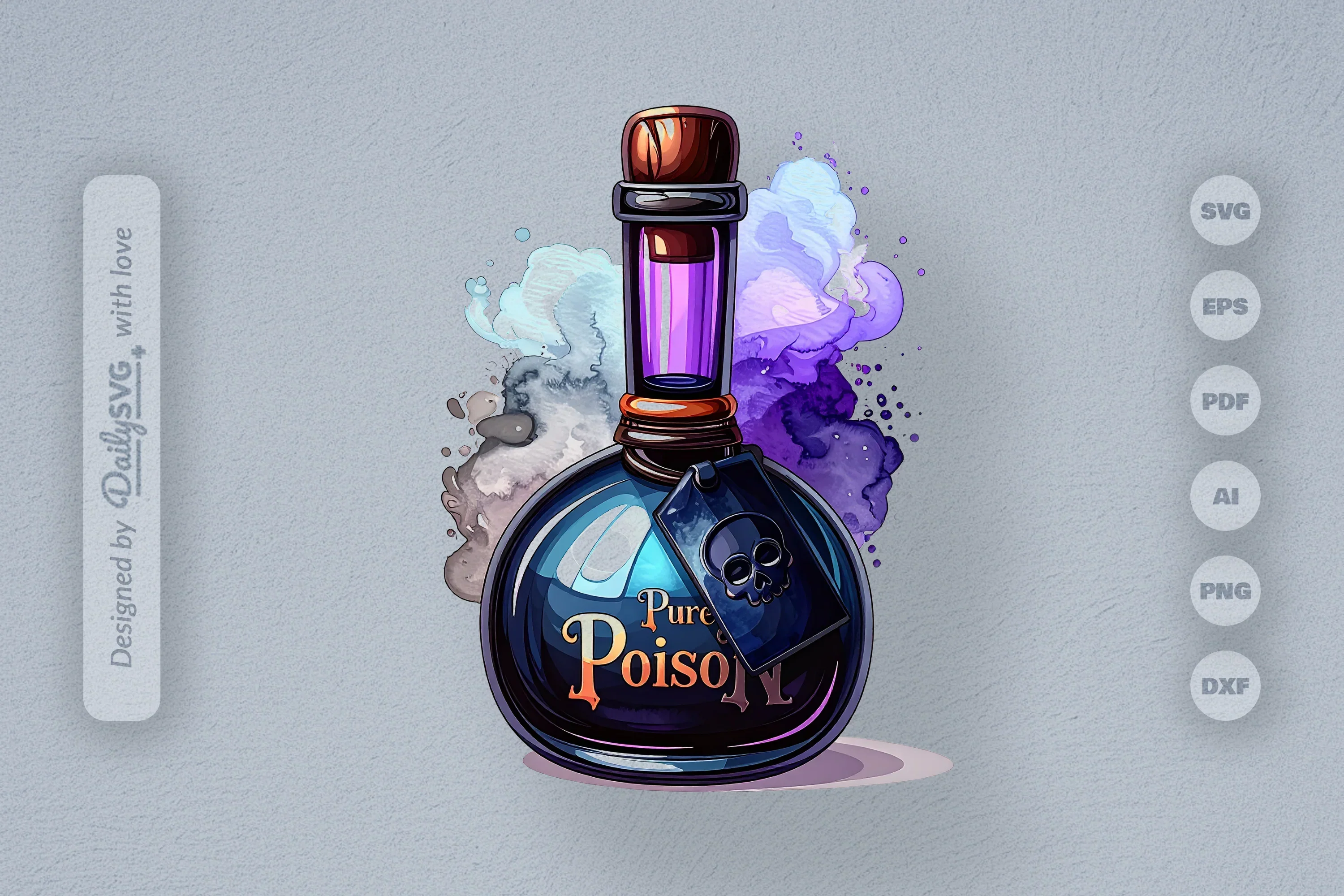 Halloween Poison Bottle Clipart SVG Bundle
