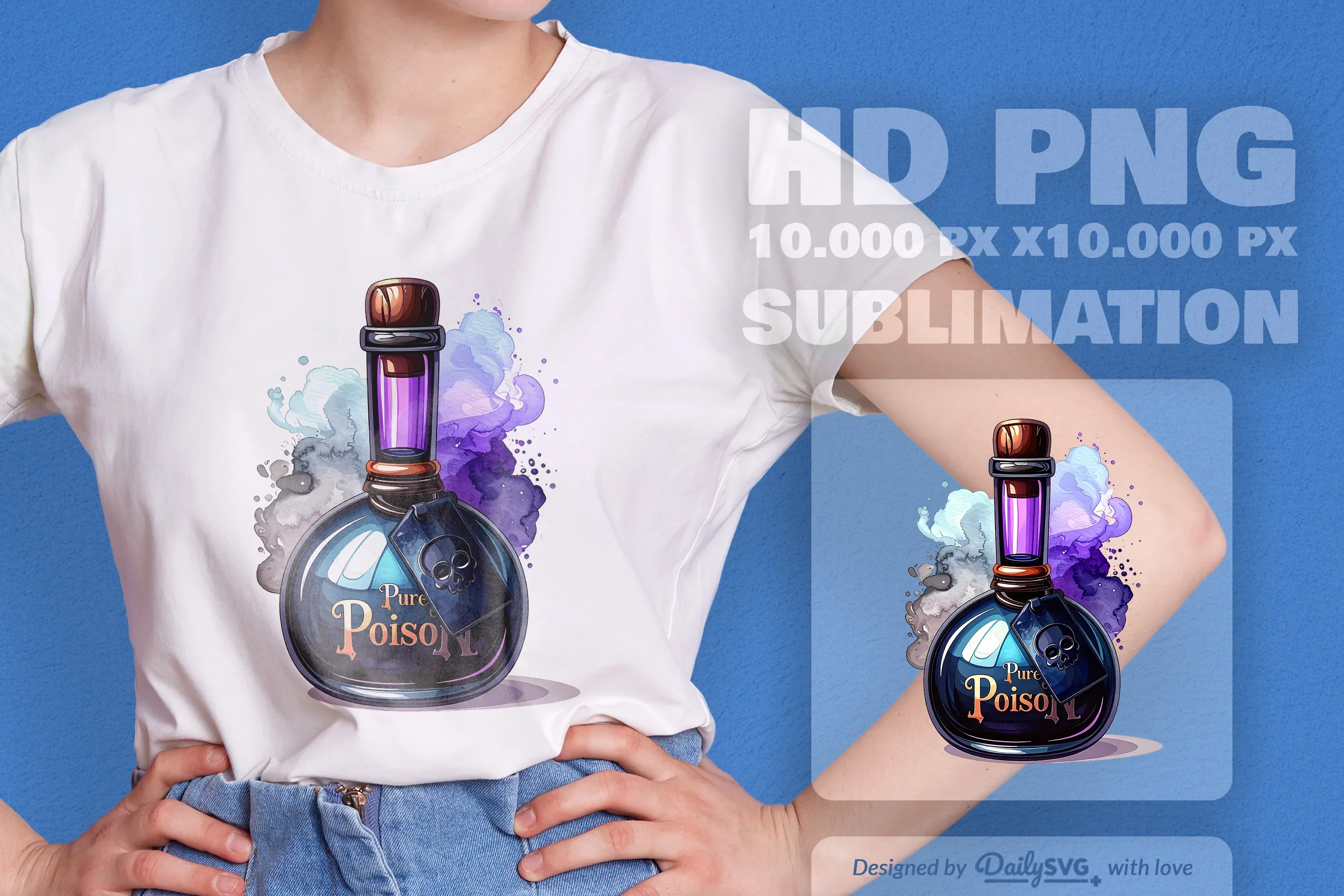 Halloween Poison Bottle Clipart SVG Bundle - Image 2