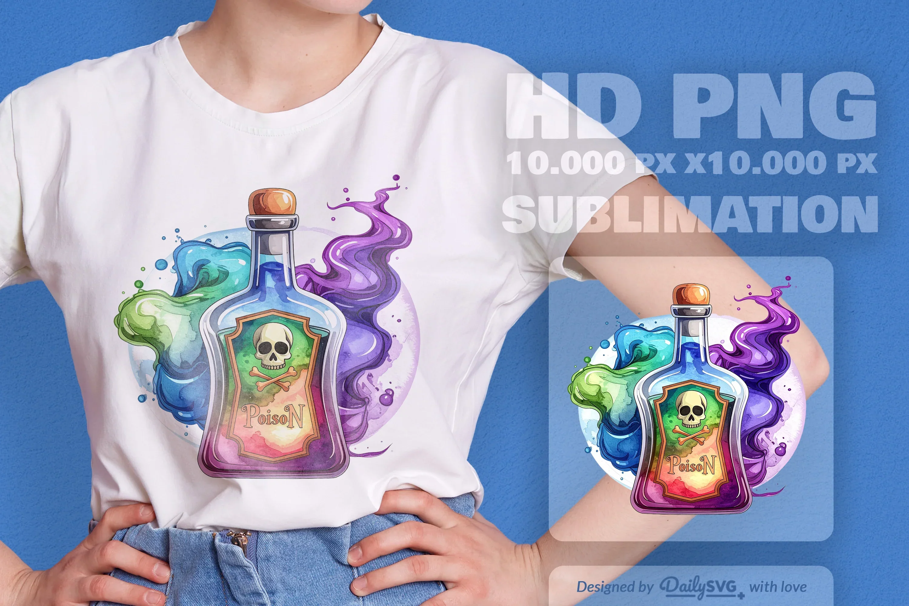 Halloween Poison Bottle Clipart SVG Bundle - Image 2