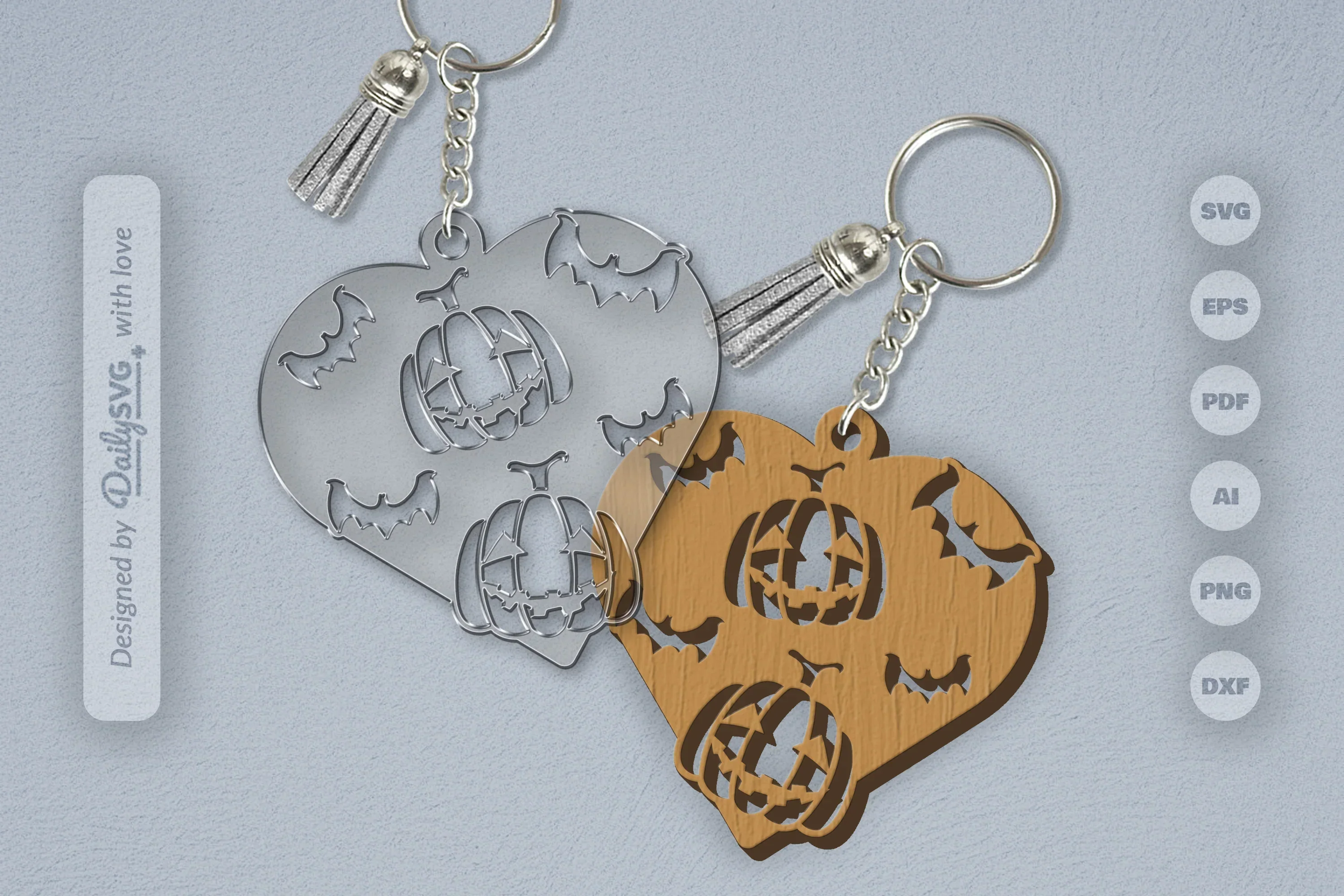 Halloween Pumpkin Heart SVG Bundle