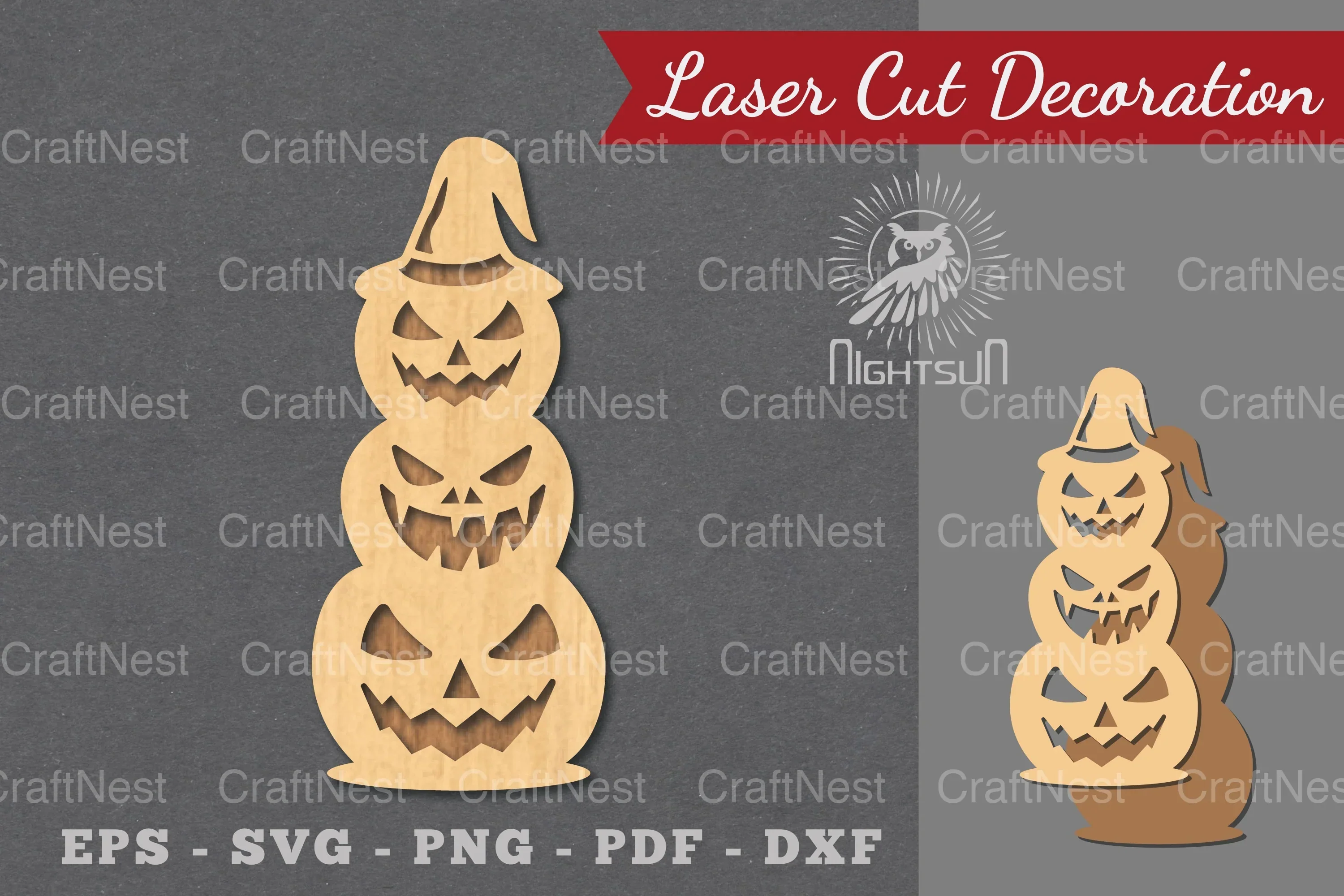 Halloween Pumpkin Laser Cut Decoration Clipart Bundle