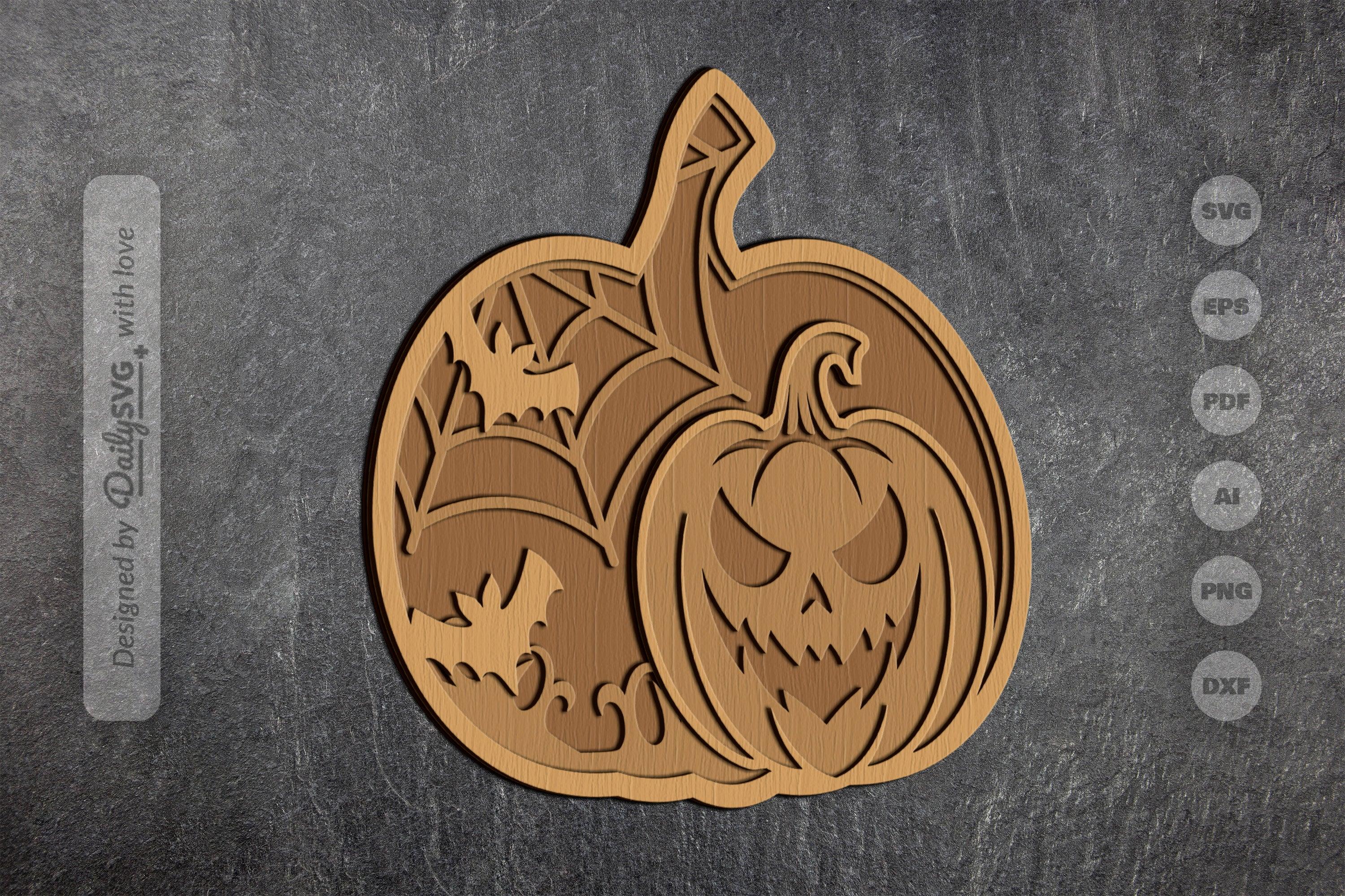 Halloween Pumpkin Laser Cut SVG Bundle - Image 3