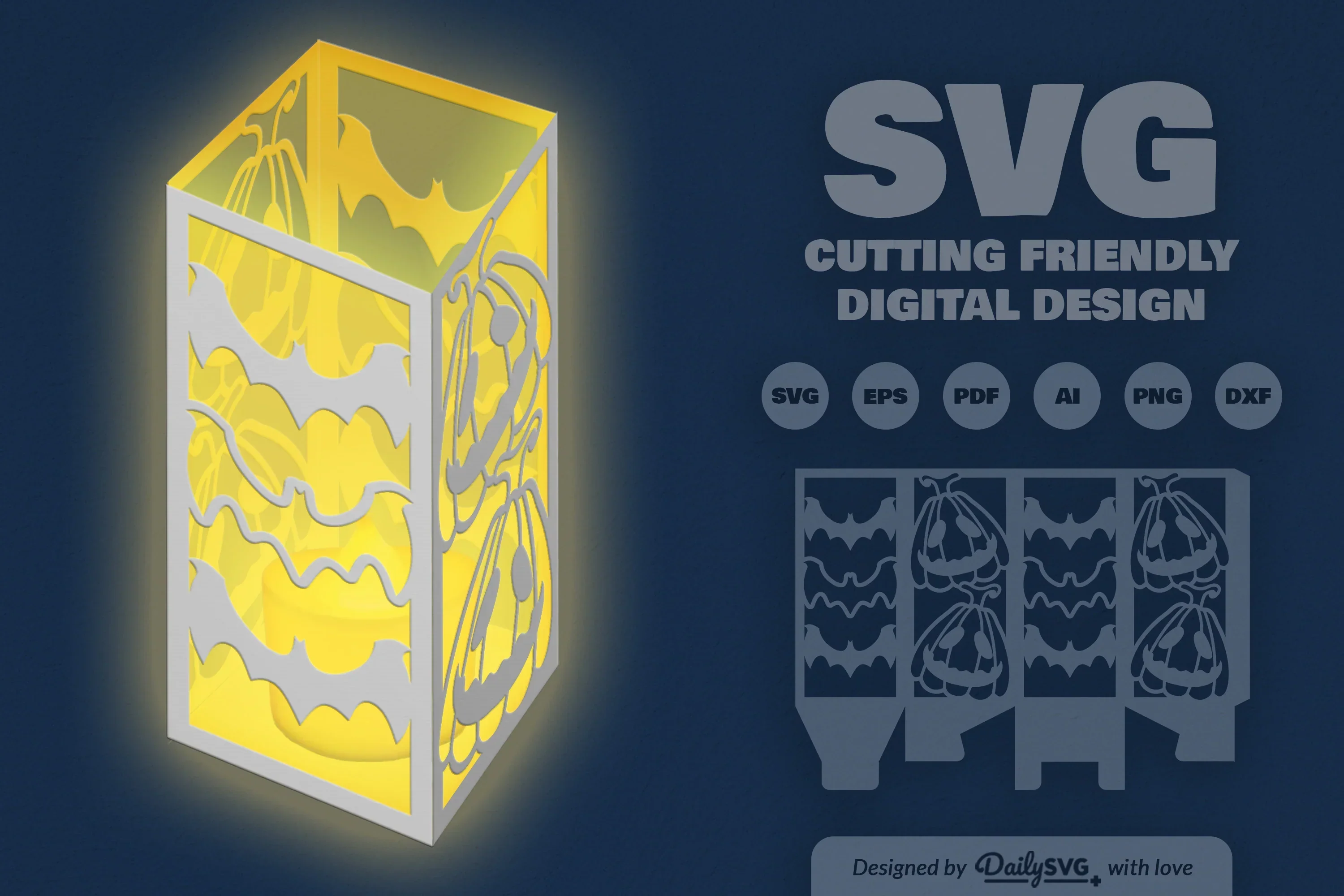 Halloween Pumpkin Papercut SVG Bundle - Image 2