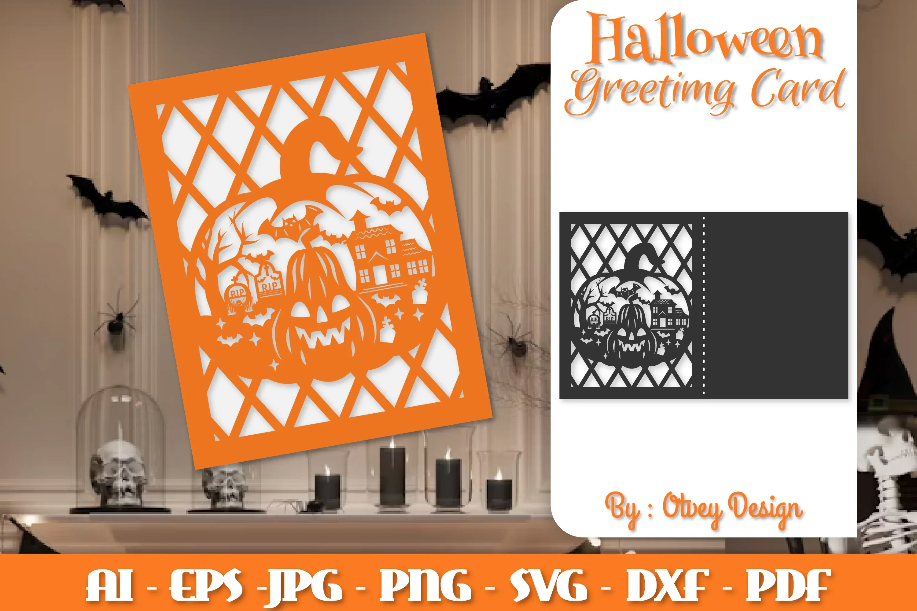 Halloween Pumpkin Scene SVG Bundle