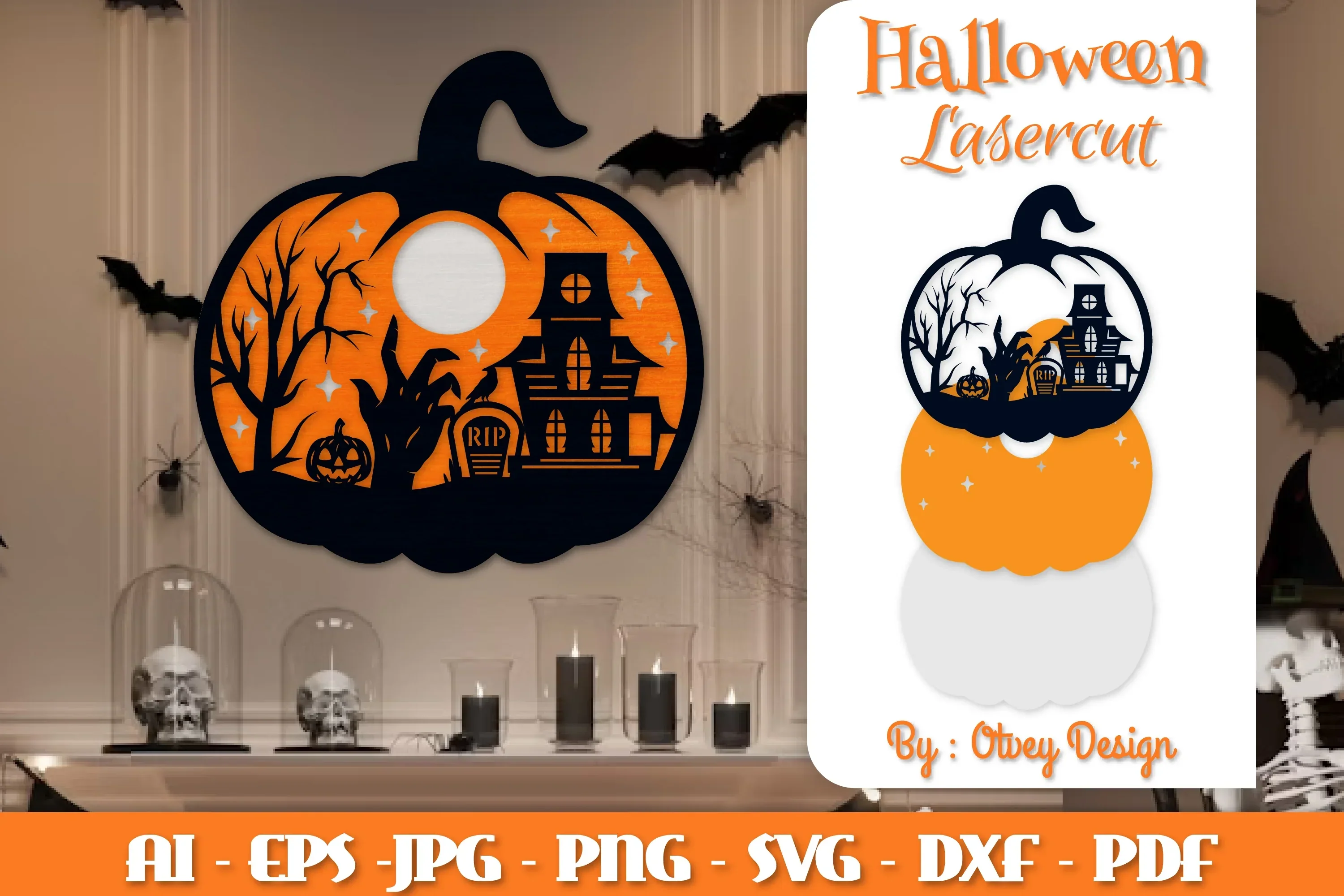 Halloween Pumpkins Lasercut SVG Bundle