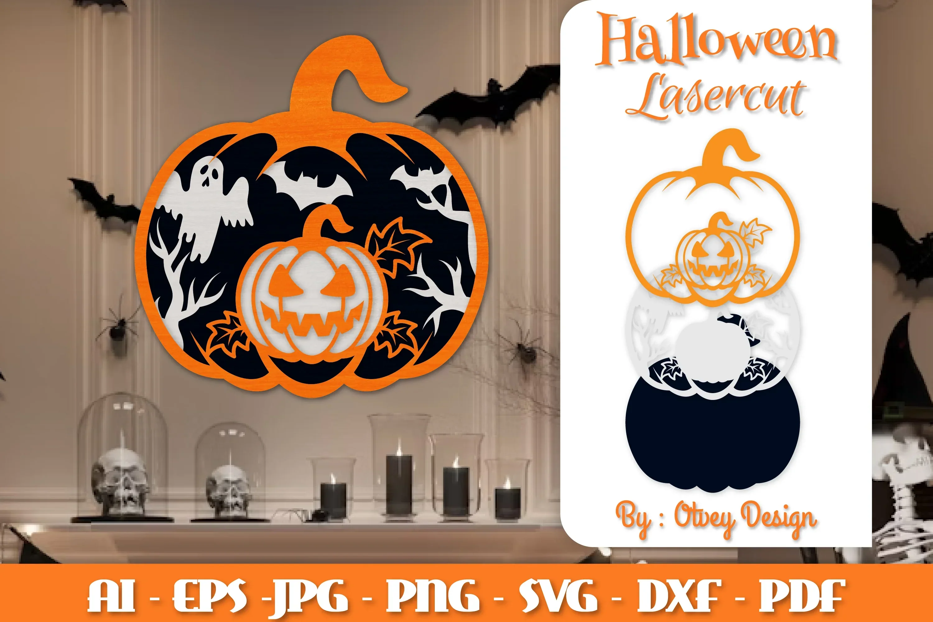 Halloween Pumpkins Lasercut SVG Bundle