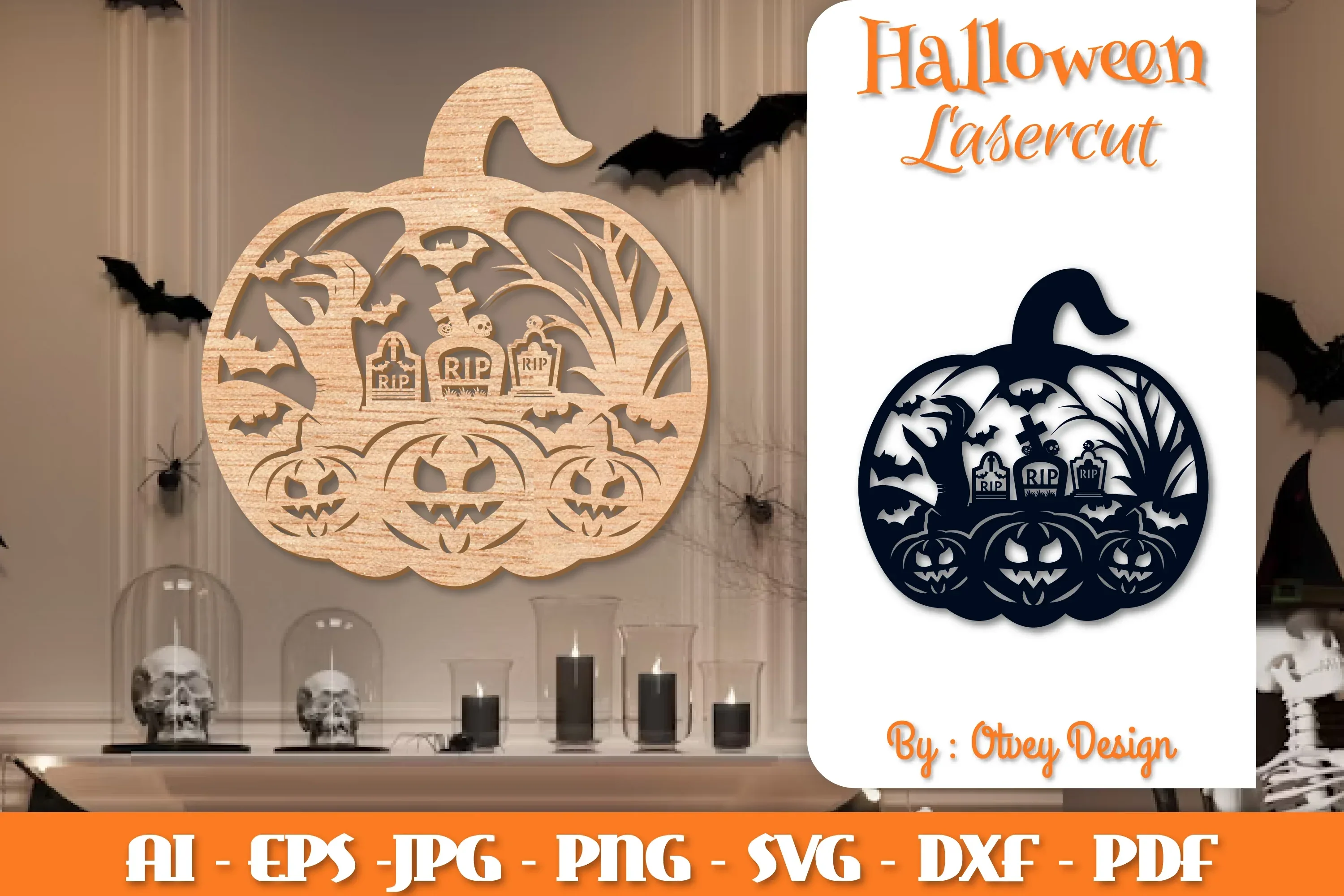 Halloween Pumpkins Lasercut SVG Bundle
