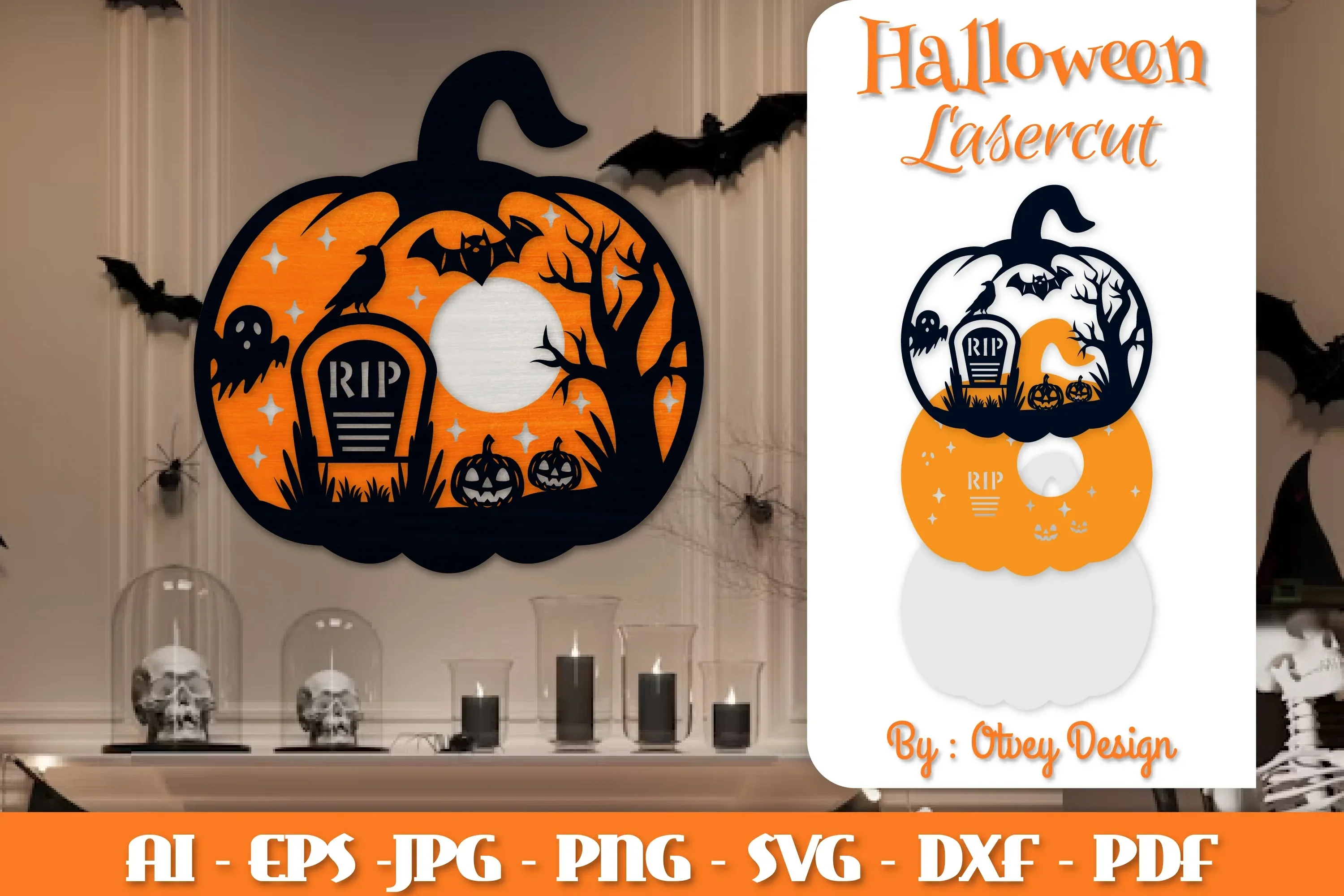 Halloween Pumpkins Lasercut SVG Bundle