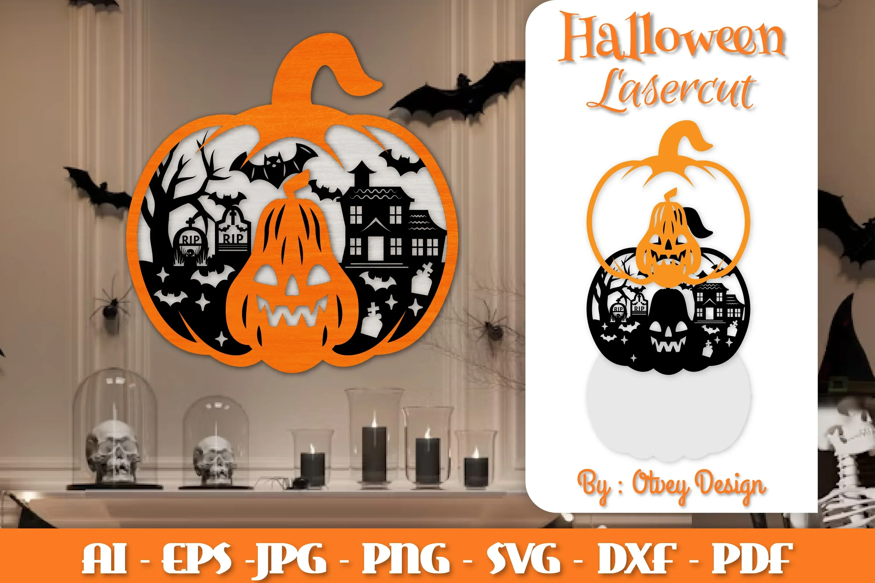 Halloween Pumpkins Lasercut SVG Bundle