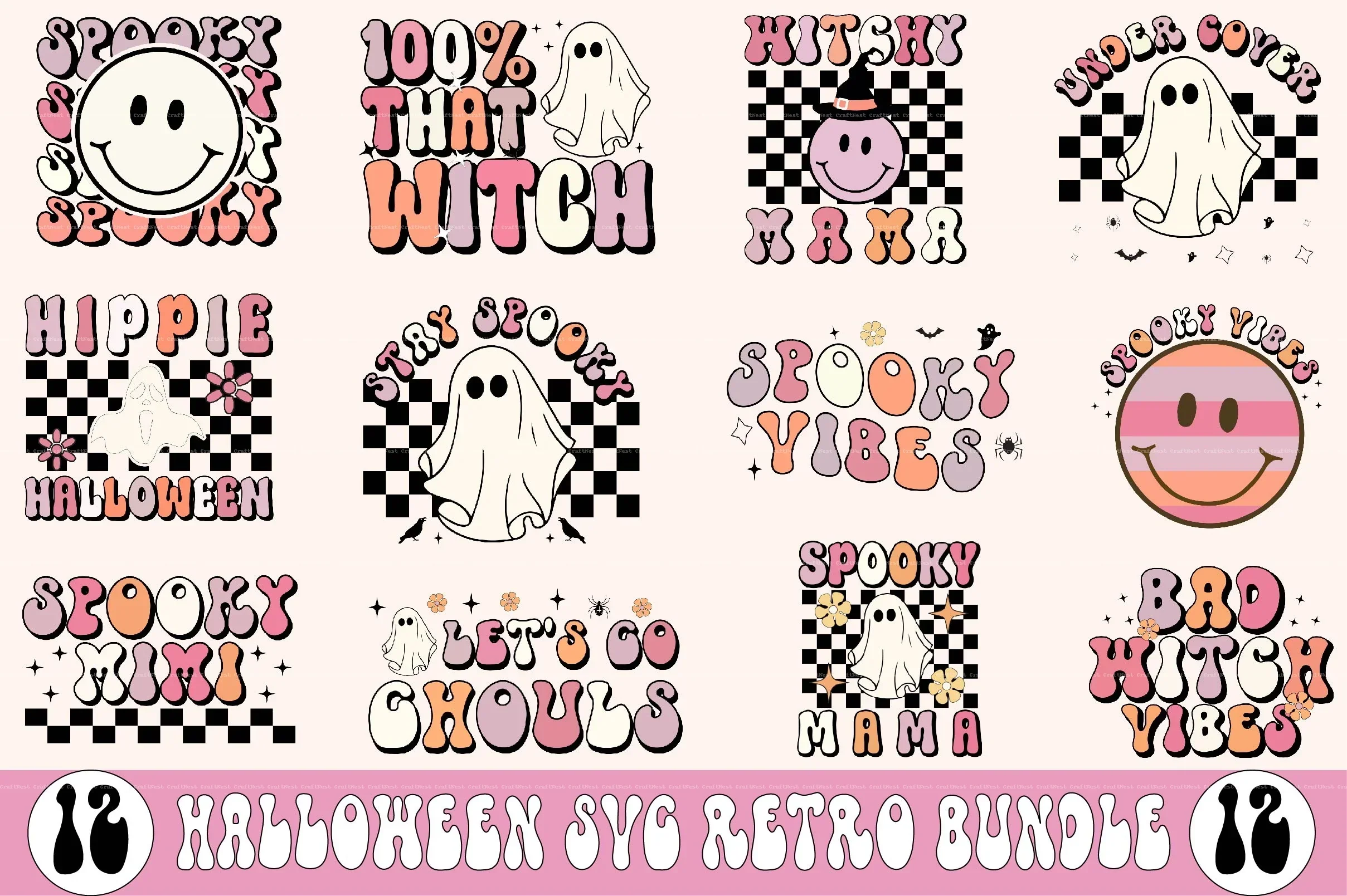 Halloween Retro SVG Bundle