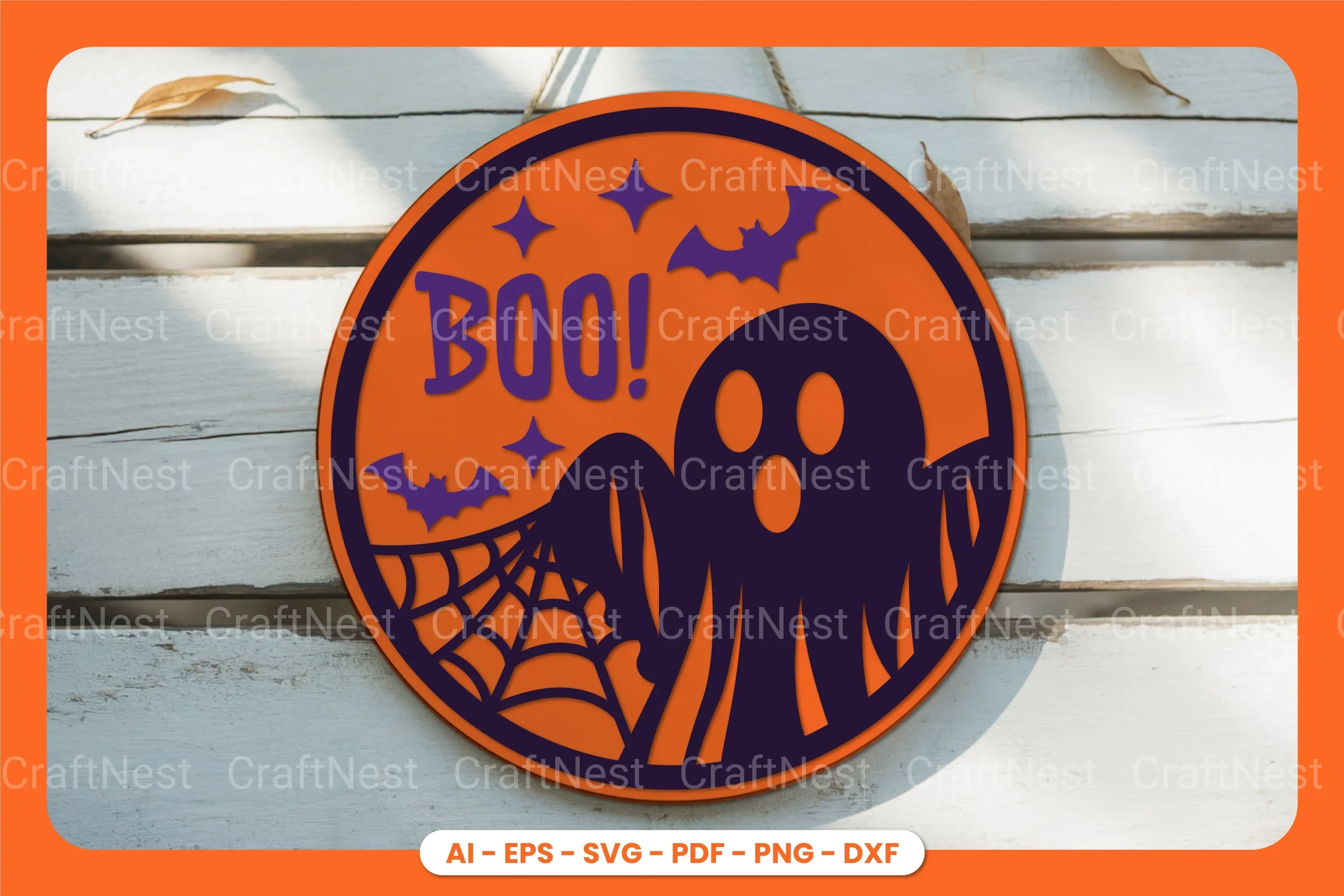 Halloween Round Sign Lasercut SVG Bundle