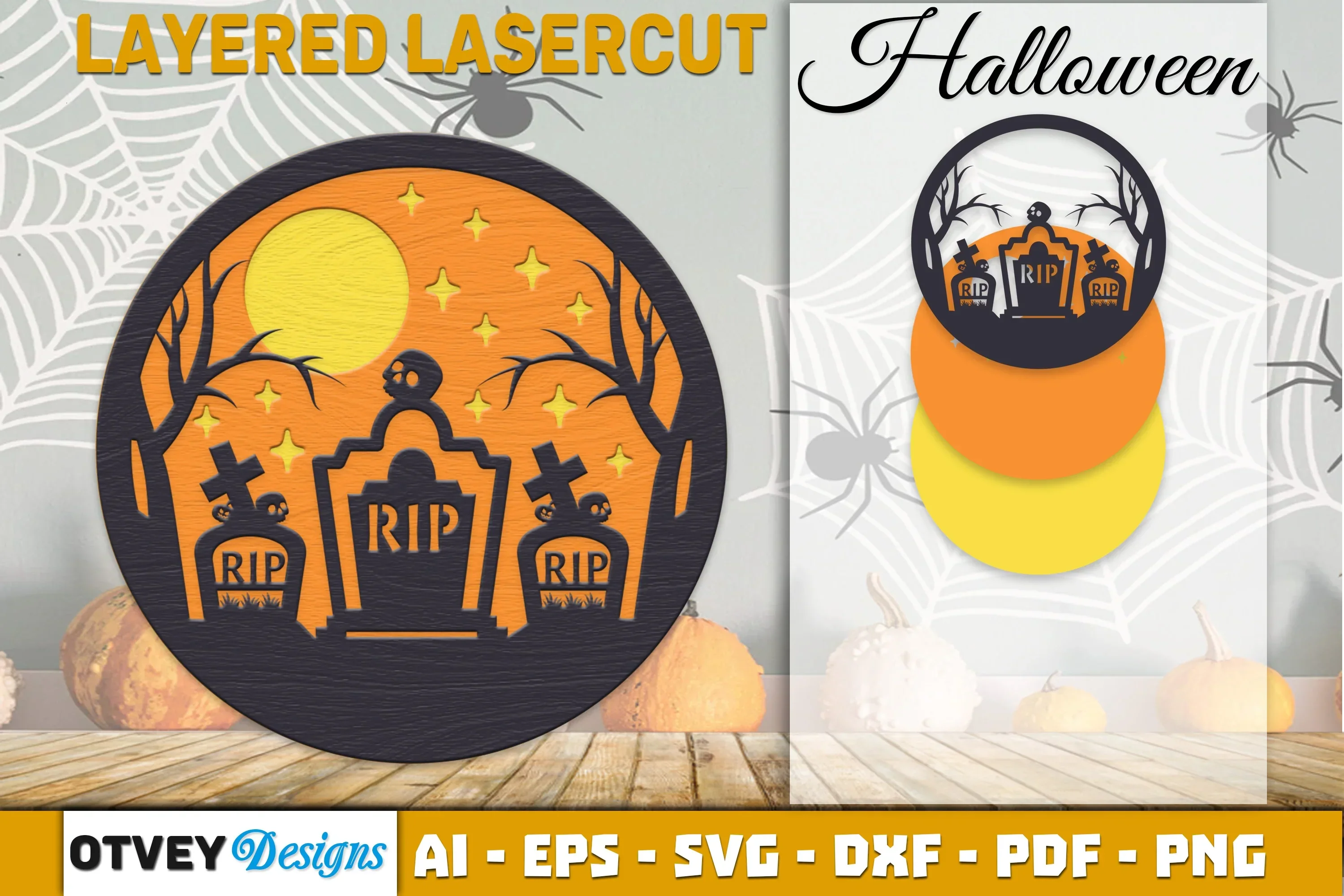 Halloween Scene Round SVG Bundle
