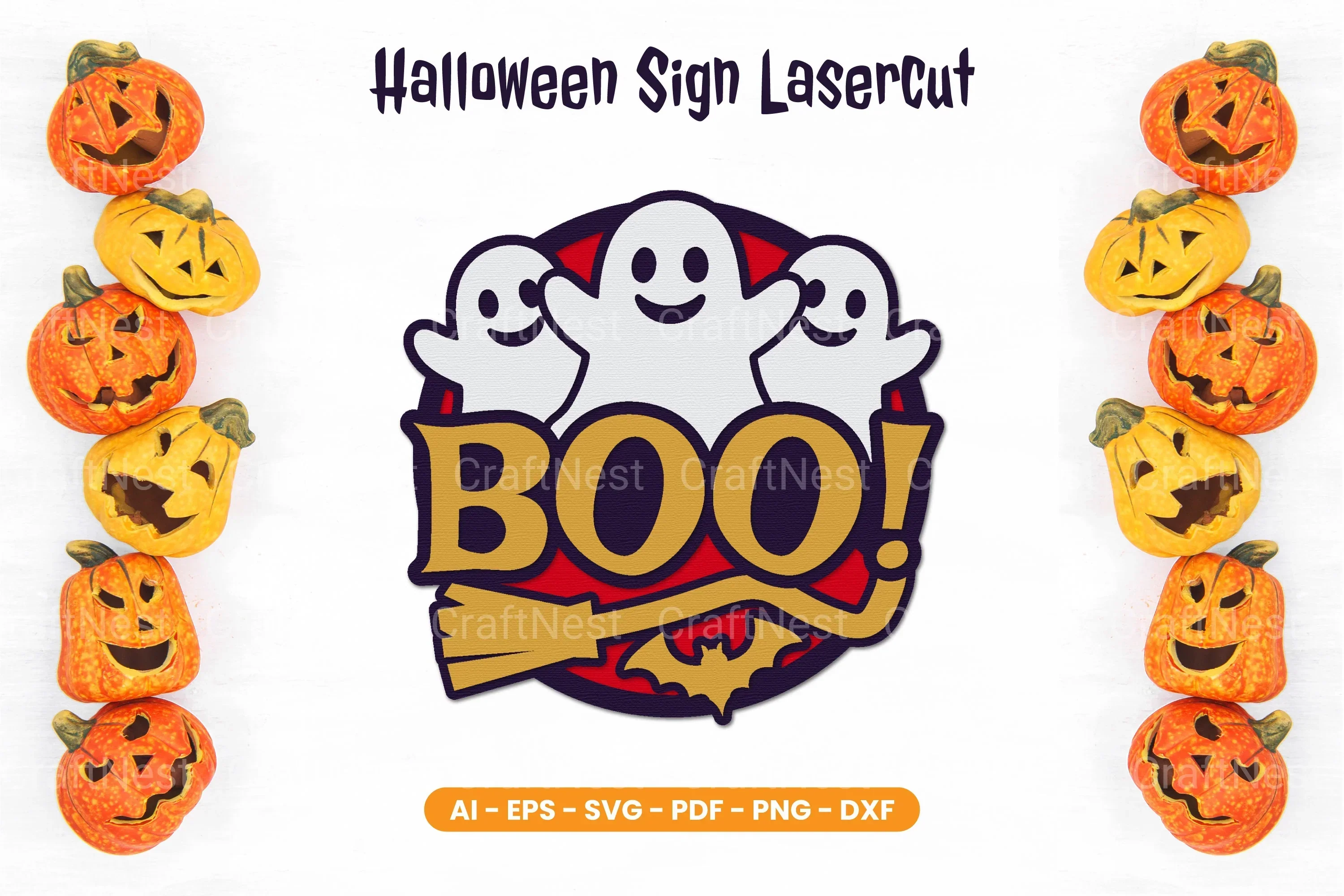 Halloween Sign Laser Cut SVG Bundle