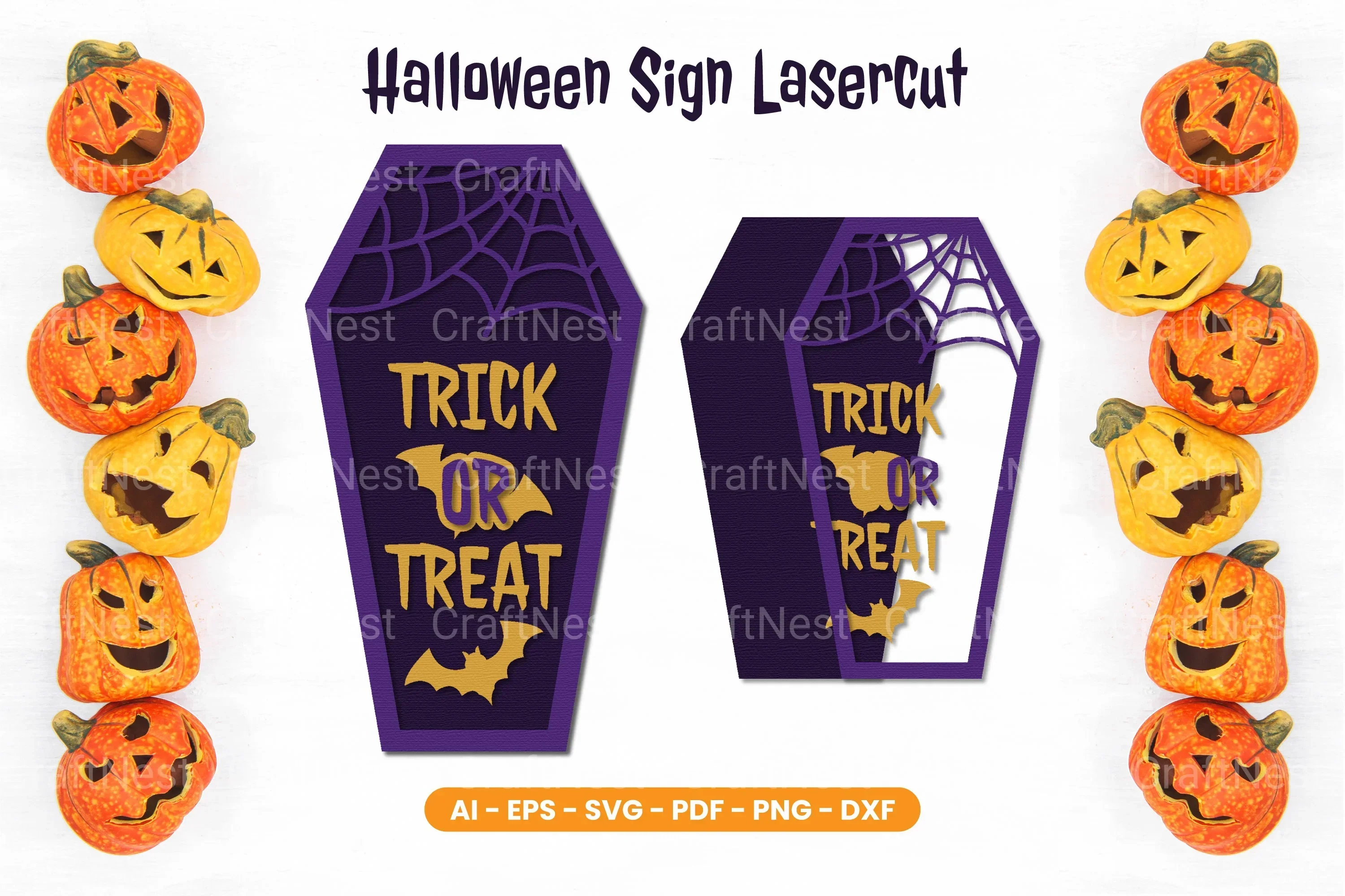 Halloween Sign Lasercut SVG Bundle